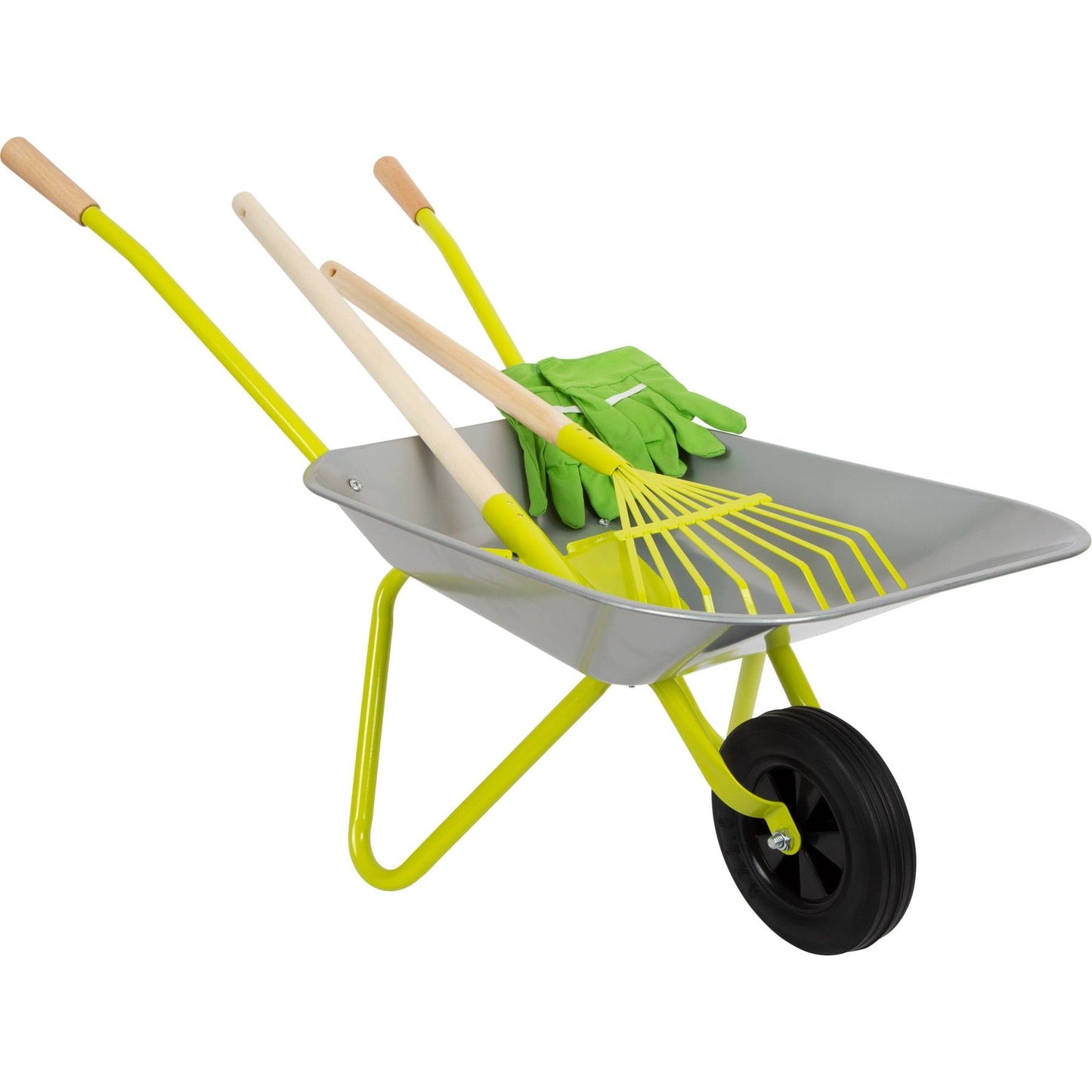 Small Foot Wheelbarrow with Gardening Tools