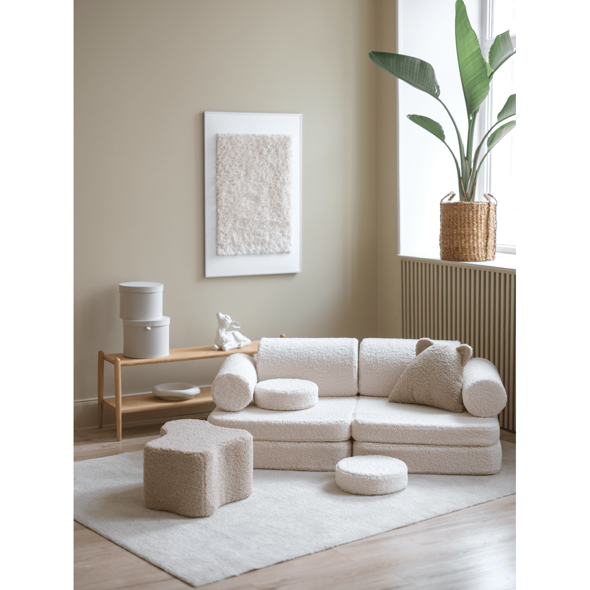 Wigiwama Settee - Teddy Boucle