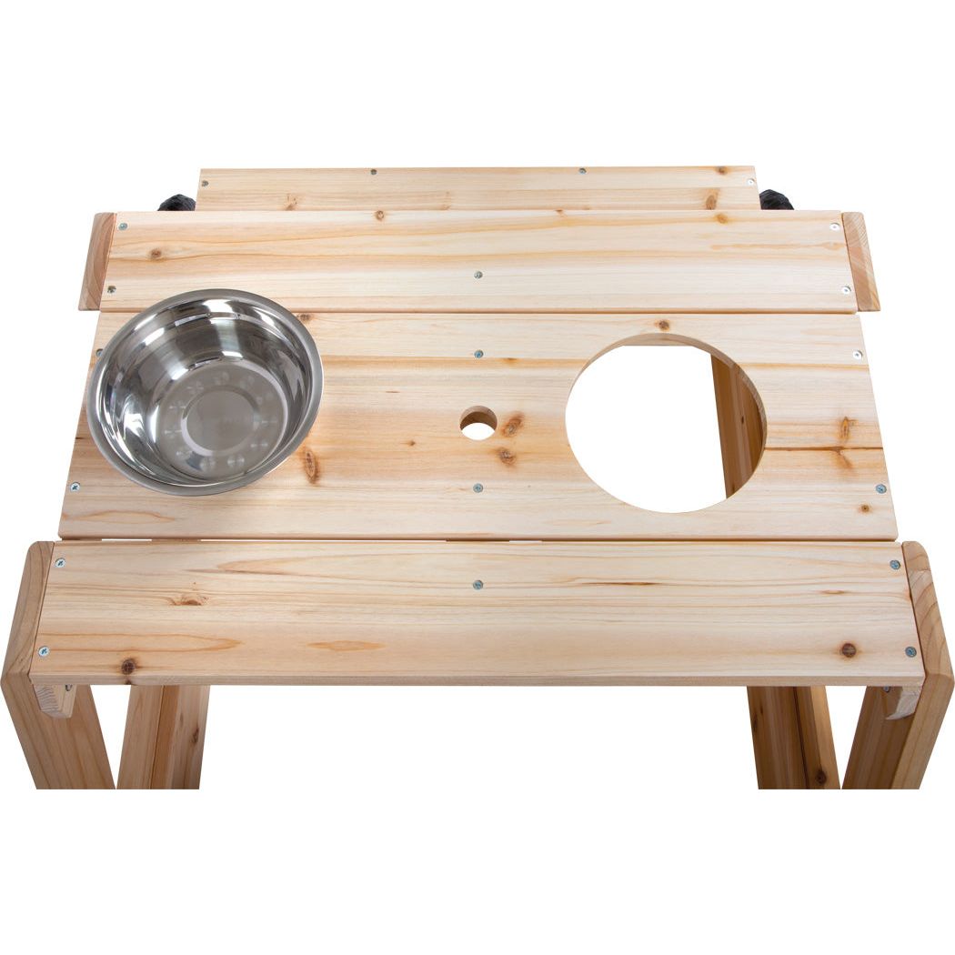 Small Foot Sandbox with Seating Area and Mud Table