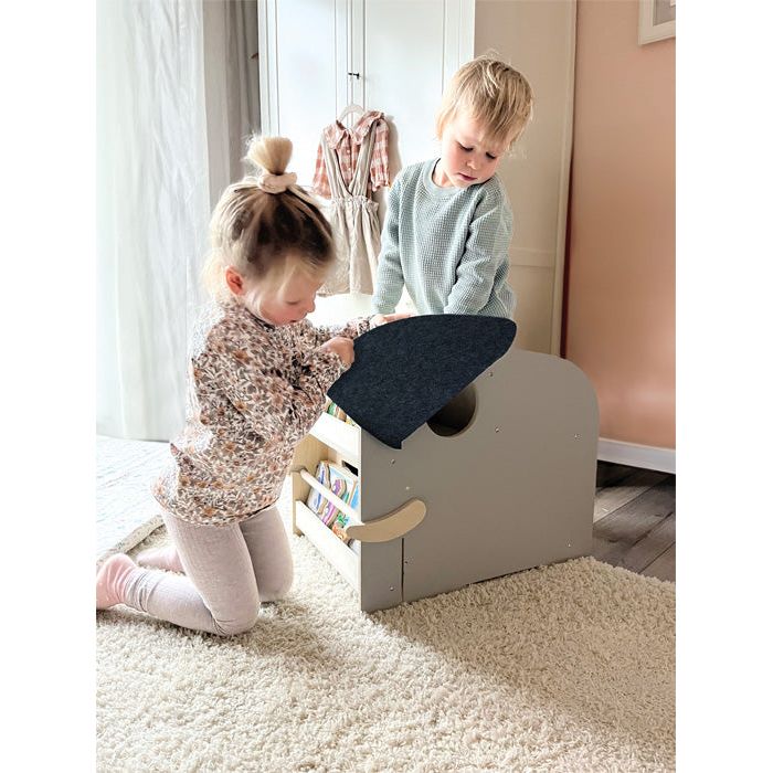 Small Foot Elephant Toy Box With Seats and Wheels