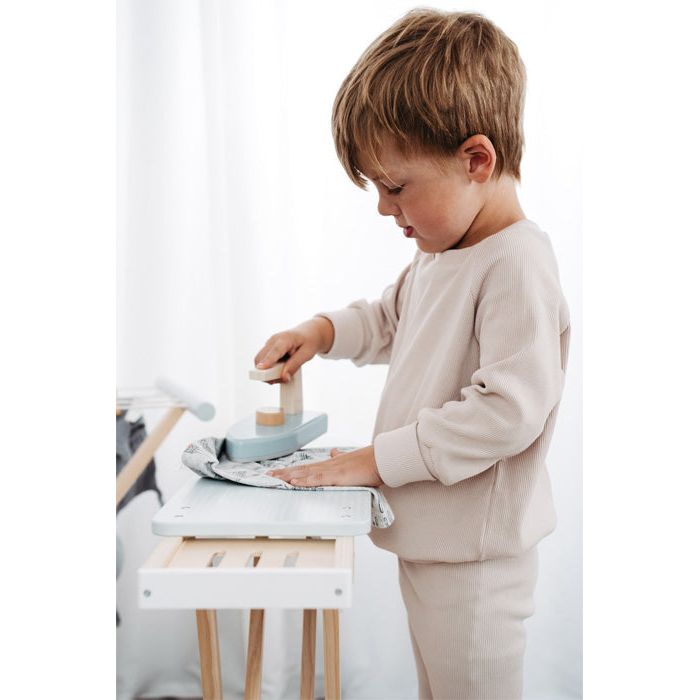 Small Foot Wooden Ironing Board With Iron