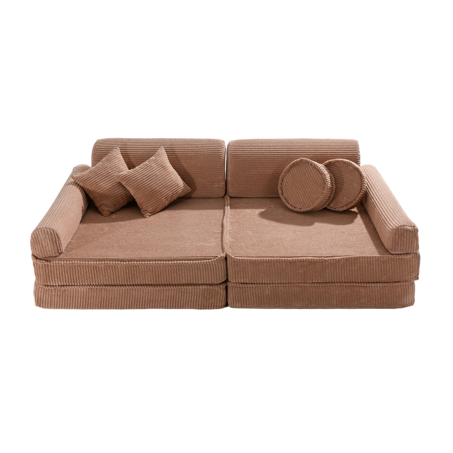 Meow Baby Childrens Premium Aesthetic Soft Play Sofa & Fold Out Bed