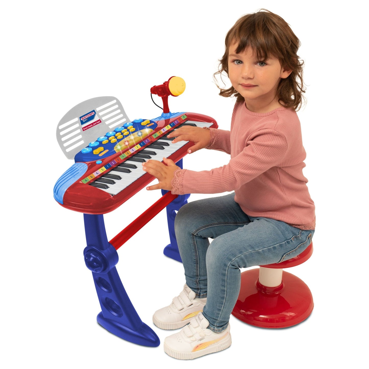 Bontempi Electronic Organ With Legs, Microphone and Stool