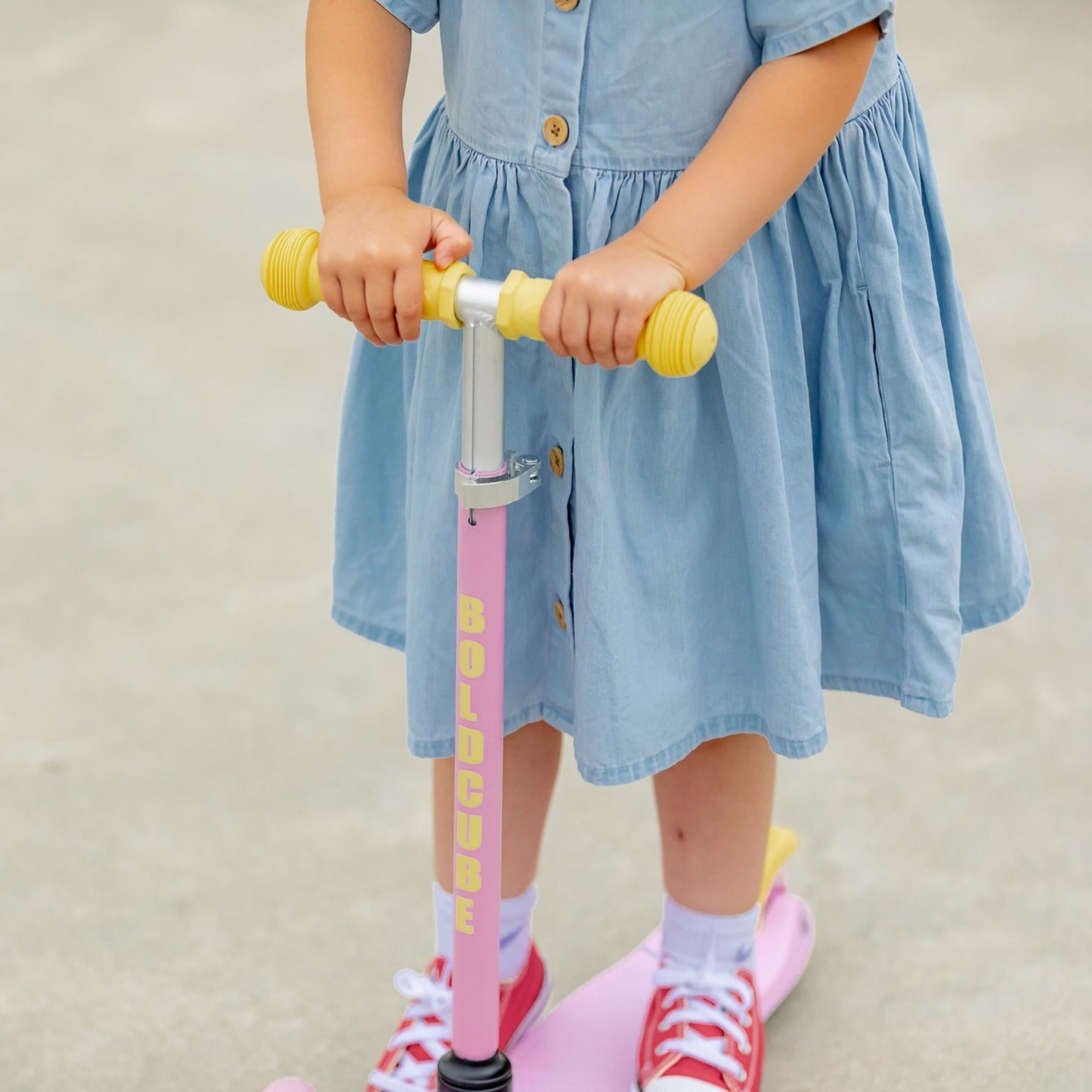 BOLDCUBE Pink & Yellow - Teeny 3 Wheel Scooter