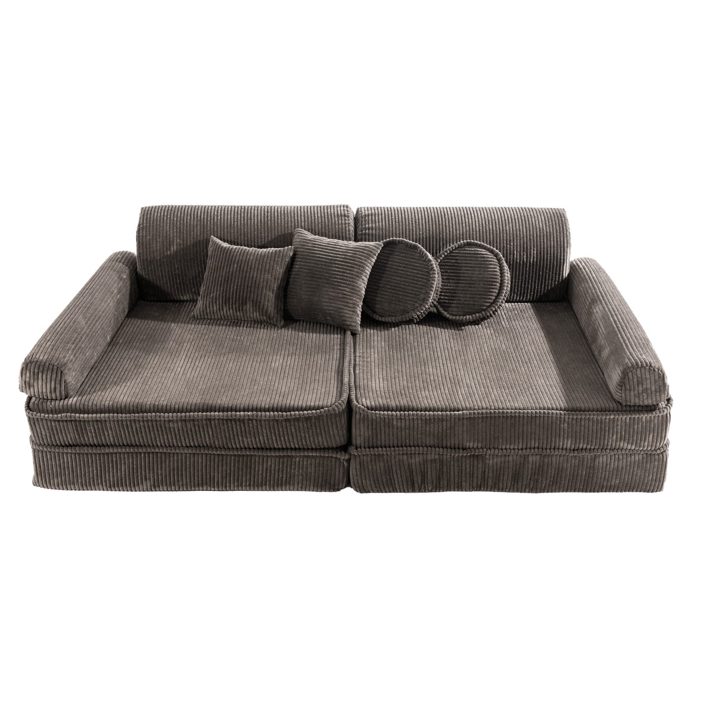 Meow Baby Childrens Premium Aesthetic Soft Play Sofa & Fold Out Bed