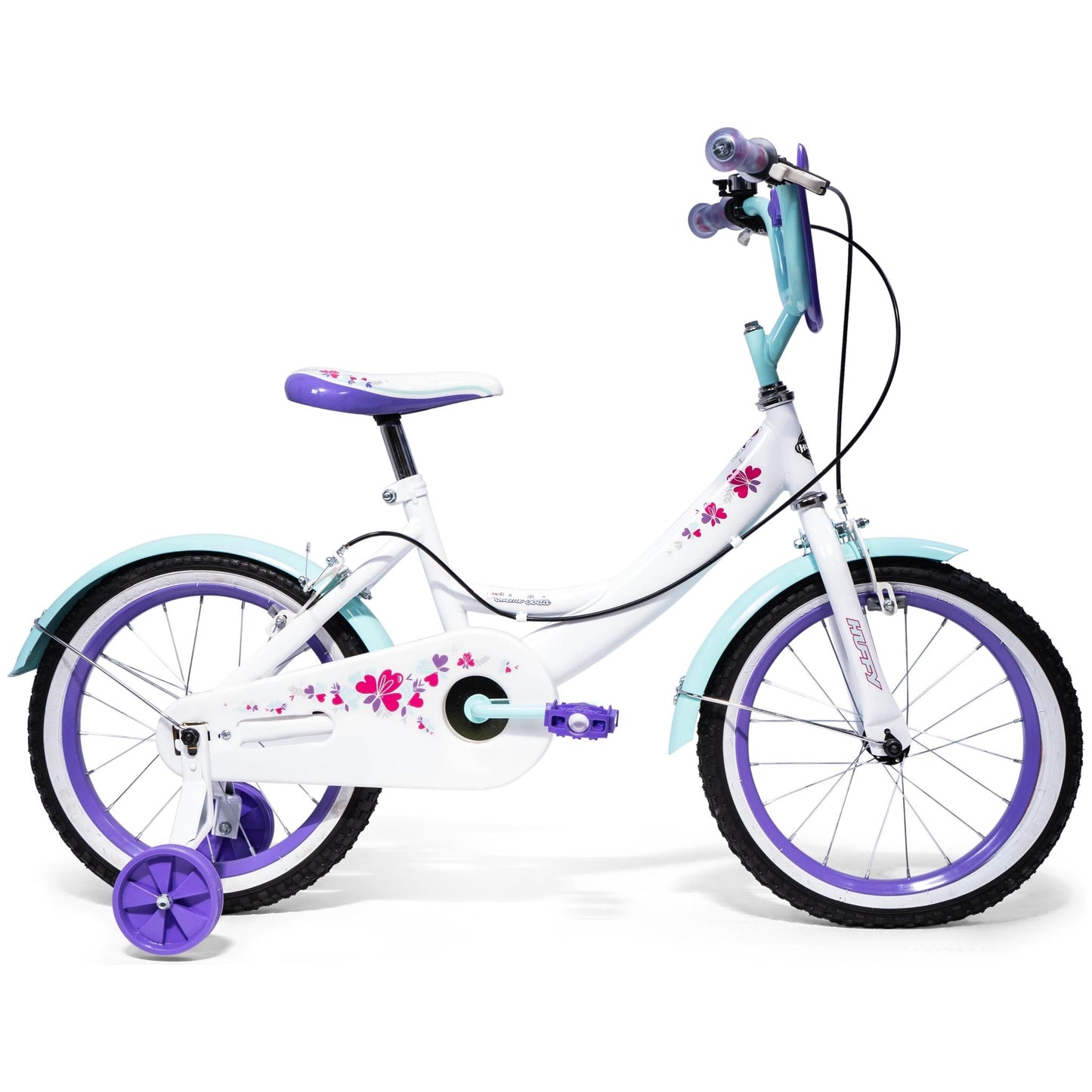 Huffy Creme Soda 16" Bike - White/Turquoise/Pink
