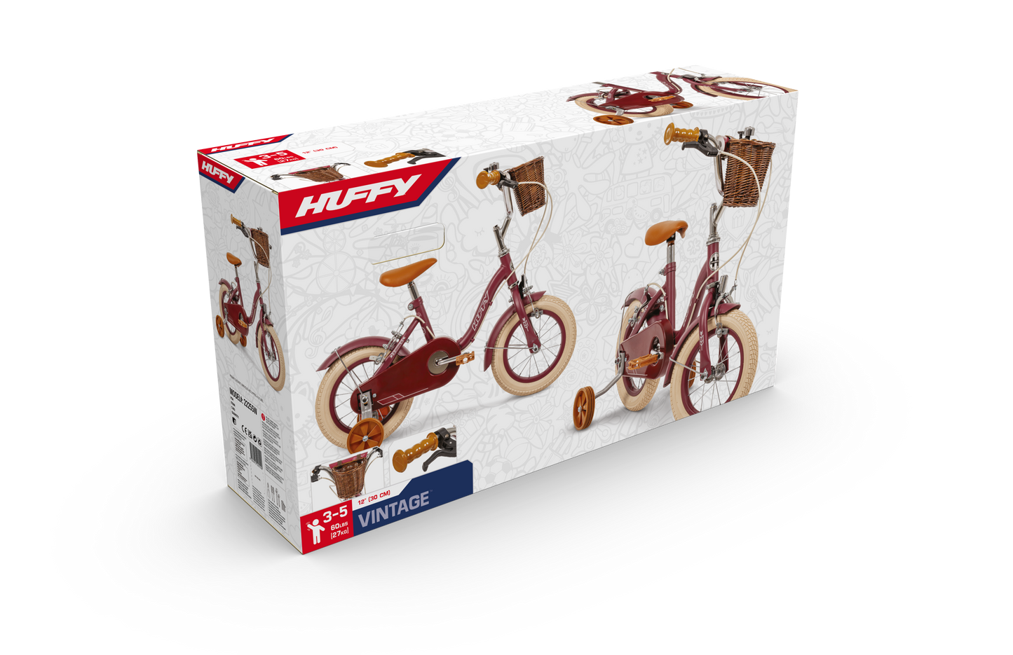 Huffy Vintage 12in Bike - Burgundy Matte