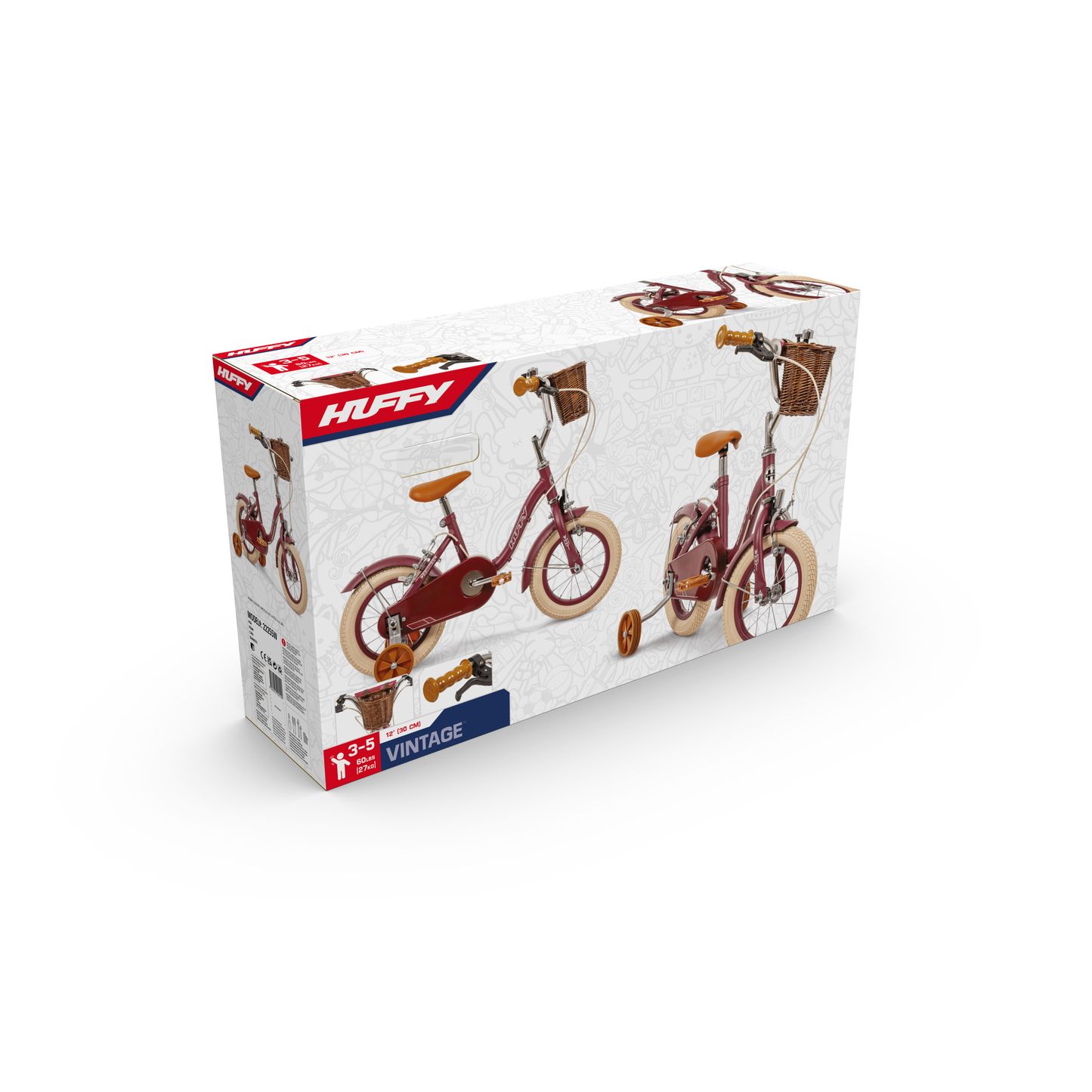 Huffy Vintage 12in Bike - Burgundy Matte