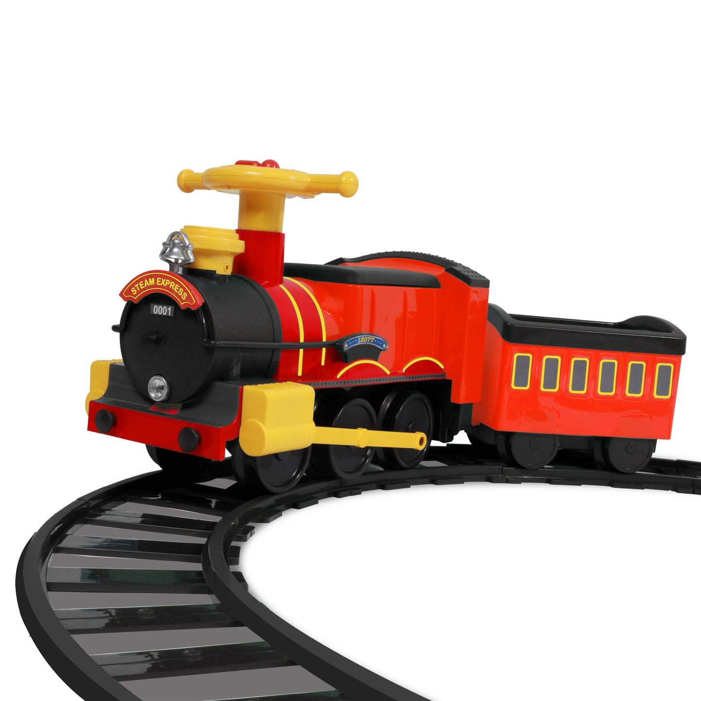 Steam Train 6 Volt with 4 Straight and 4 x Curved Track Pack (Special Pack)