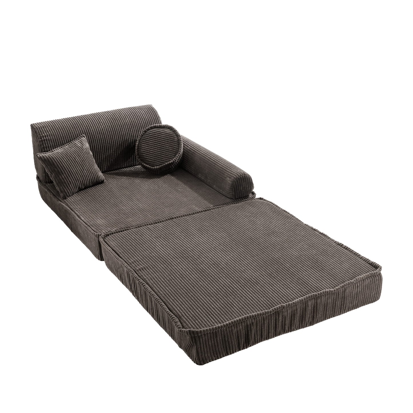 Meow Baby Childrens Premium Aesthetic Soft Play Sofa & Fold Out Bed