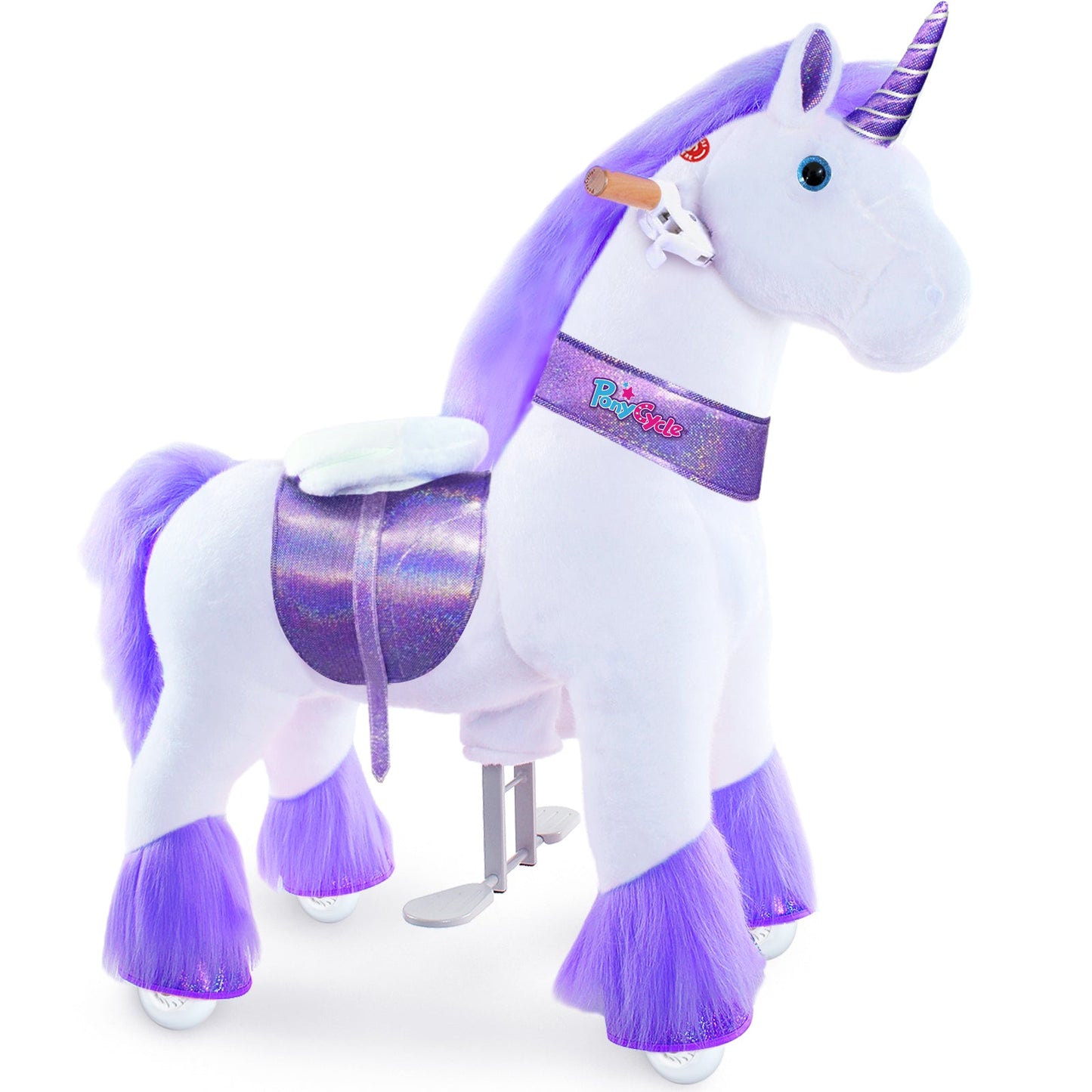 Ponycycle Ride-on Plush Unicorn Age 4-8 Purple