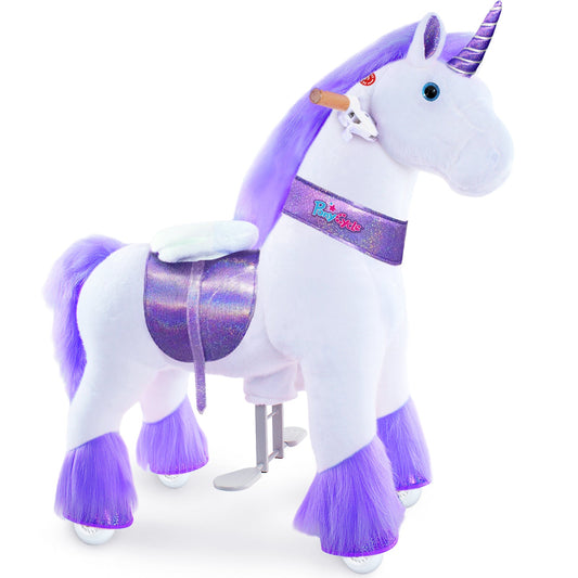 Ponycycle Ride-on Plush Unicorn Age 4-8 Purple