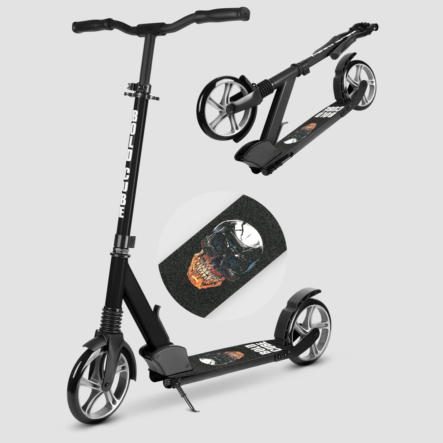 BOLDCUBE Black - Big 2 Wheel Scooter