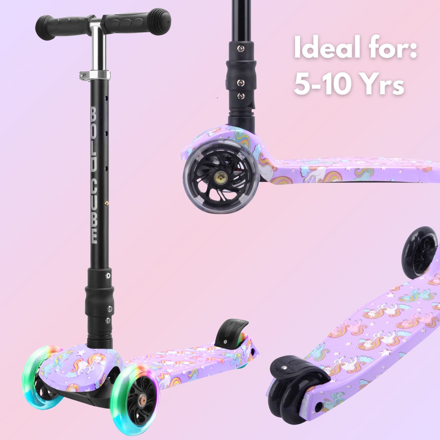 BOLDCUBE Unicorn Land - Big 3 Wheel Scooter