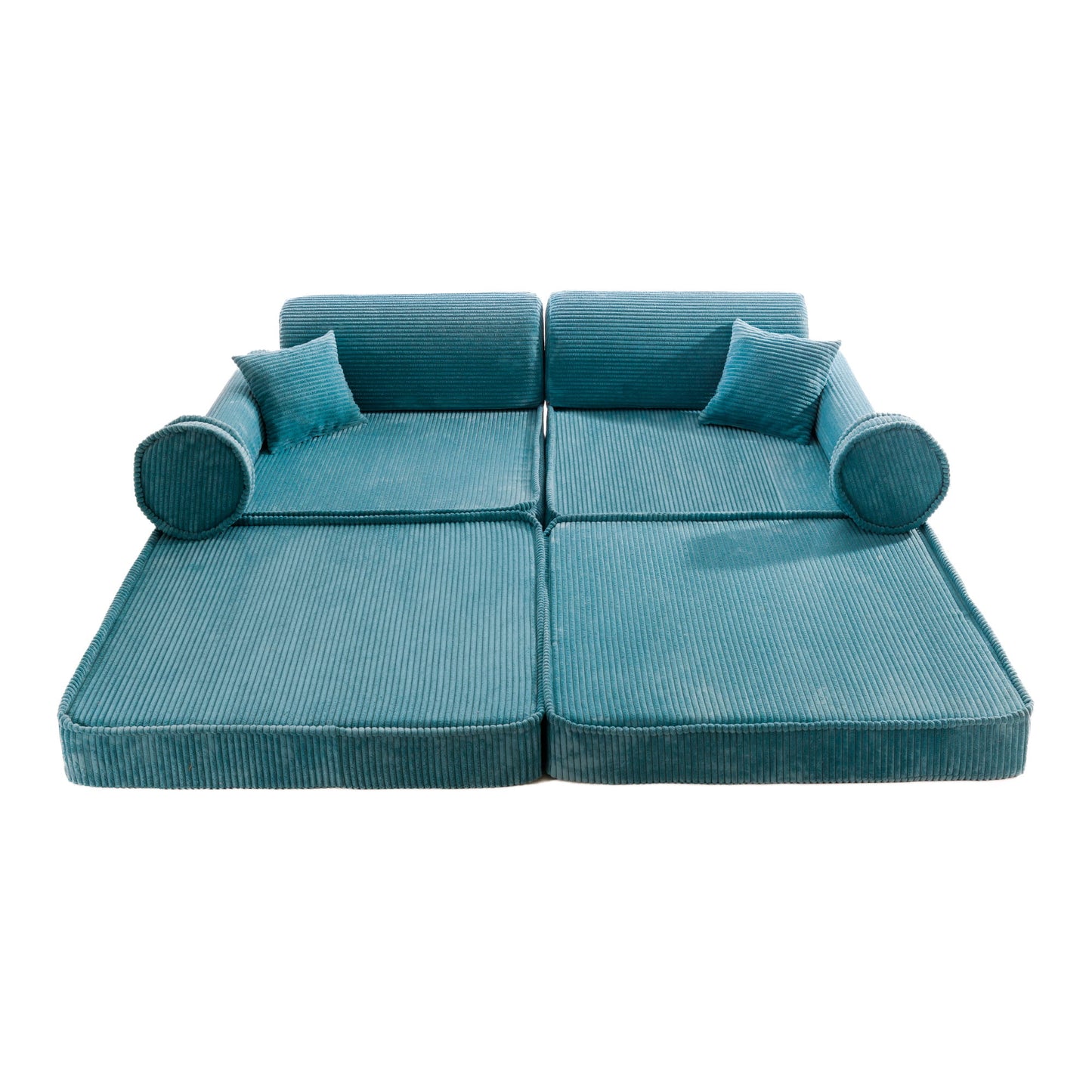Meow Baby Childrens Premium Aesthetic Soft Play Sofa & Fold Out Bed