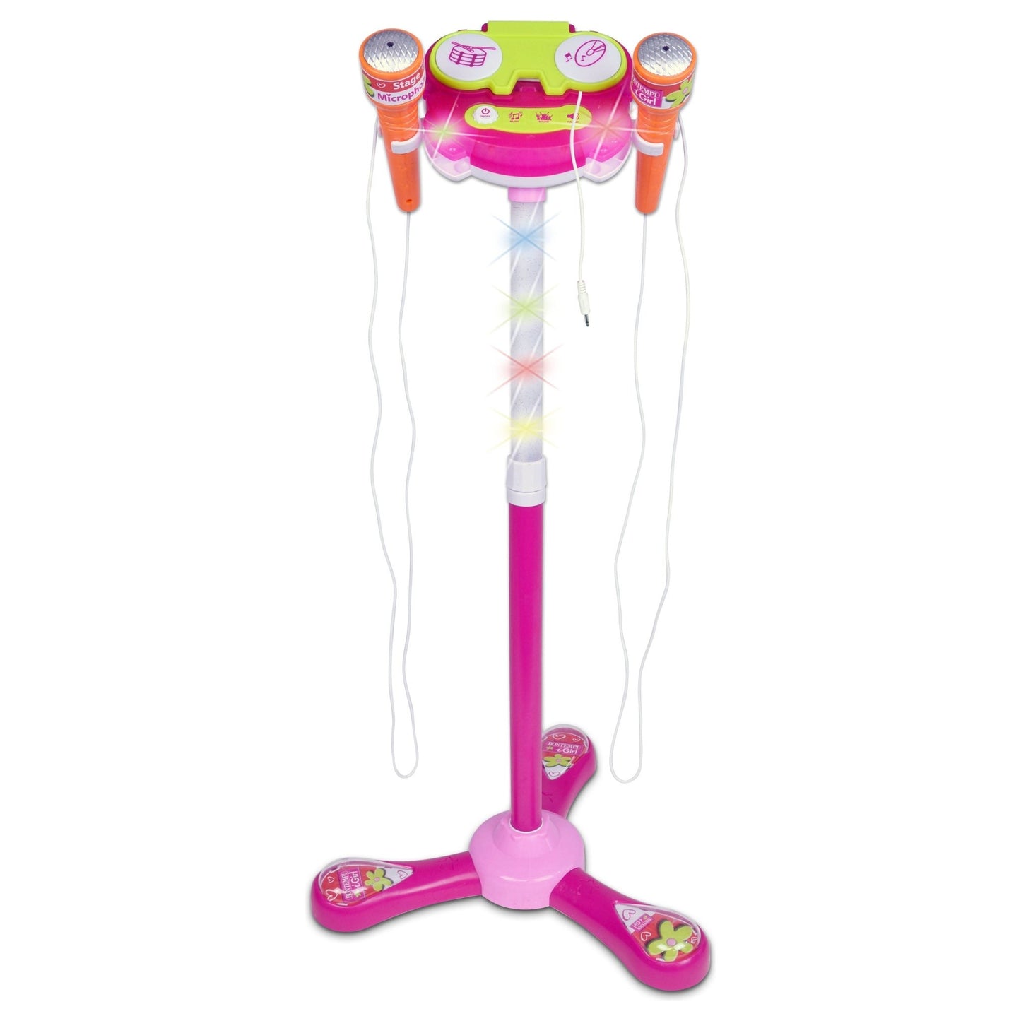 Bontempi Stage Microphone with 2 Microphones - PINK