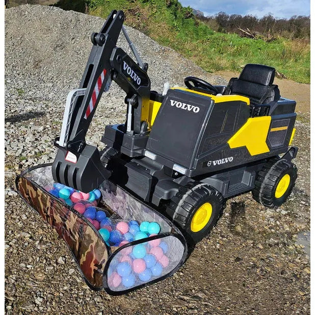 Licensed Volvo 12V Electric Digger & Excavator Ride On