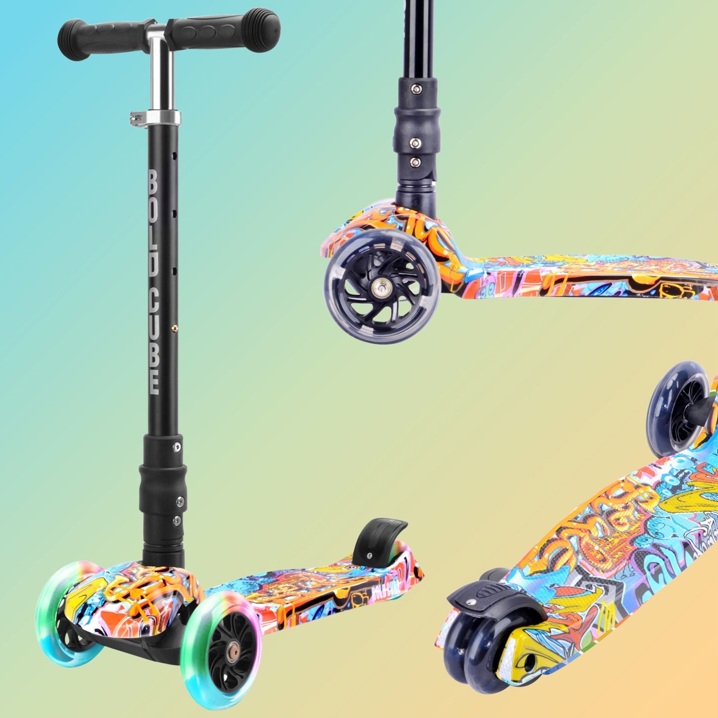 BOLDCUBE Street Graffiti - Big 3 Wheel Scooter