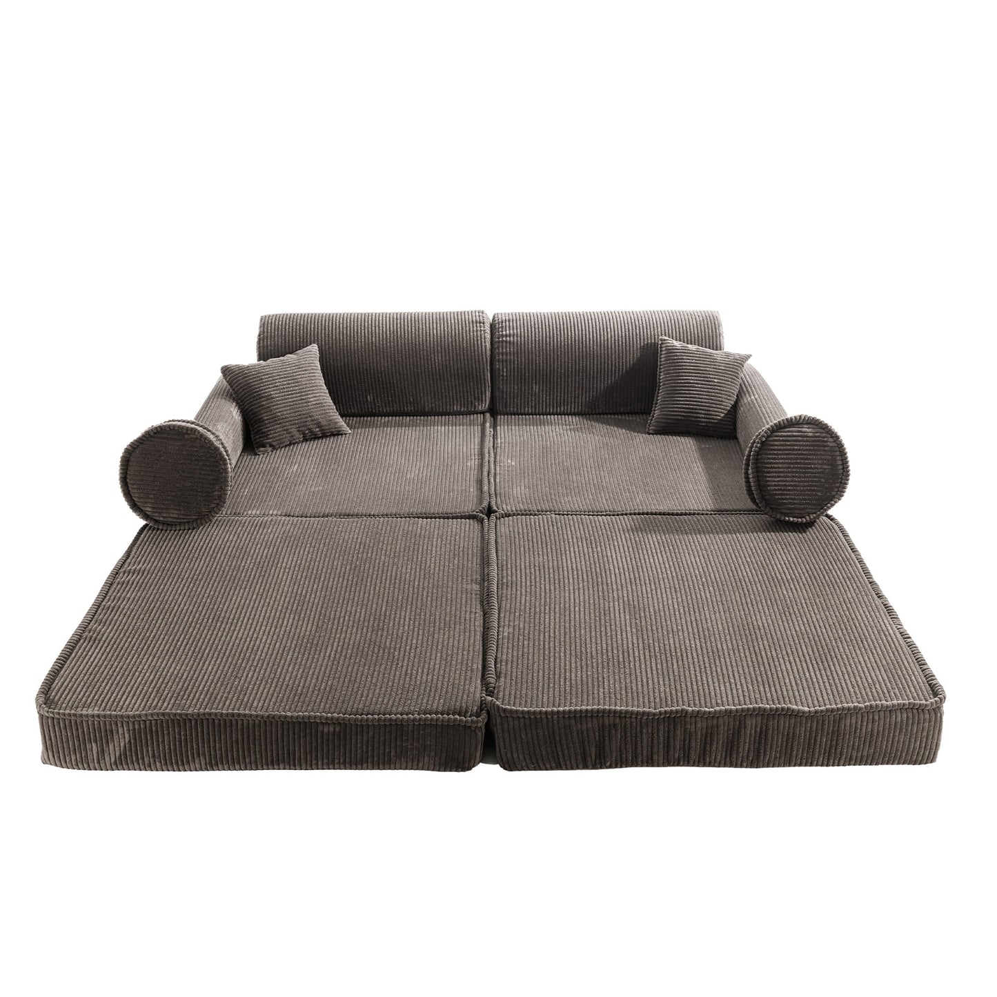 Meow Baby Childrens Premium Aesthetic Soft Play Sofa & Fold Out Bed