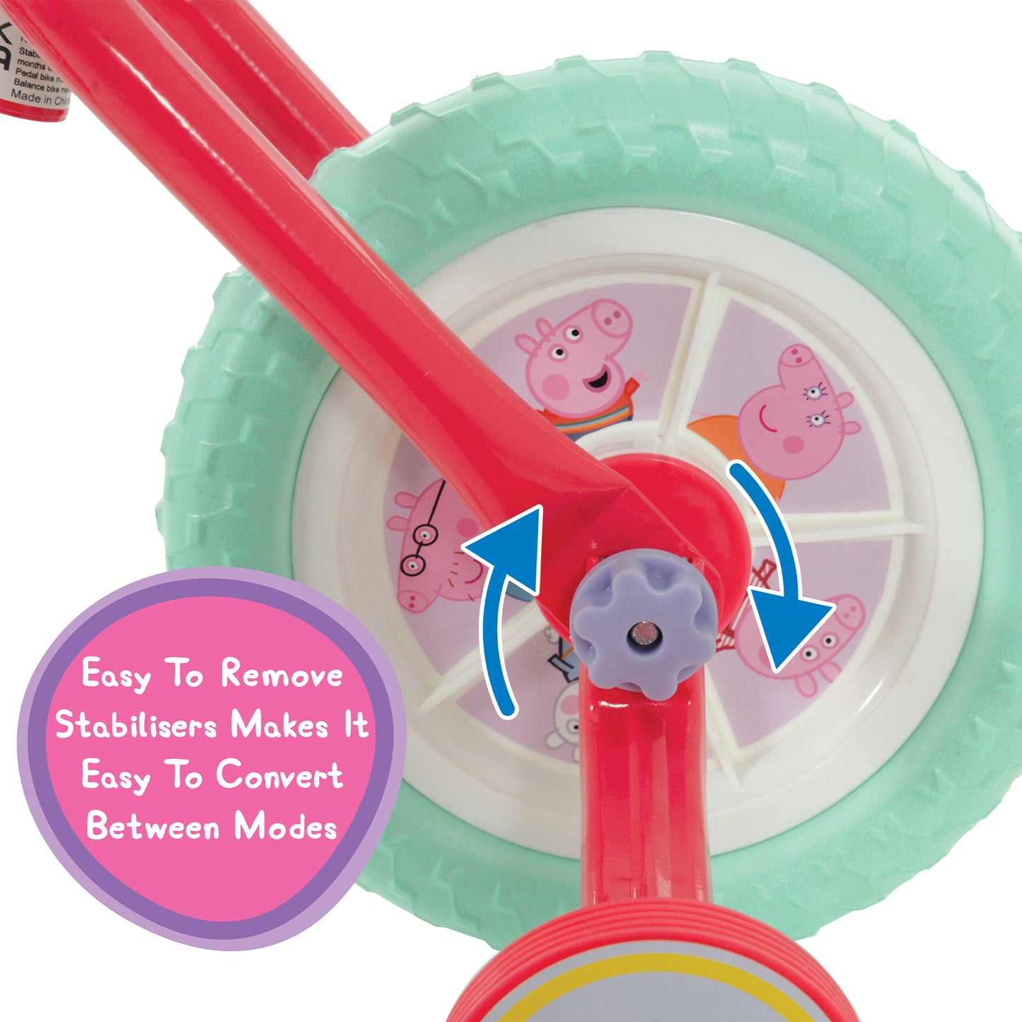 MV Peppa Pig My First 2 in 1 10" Training Bike