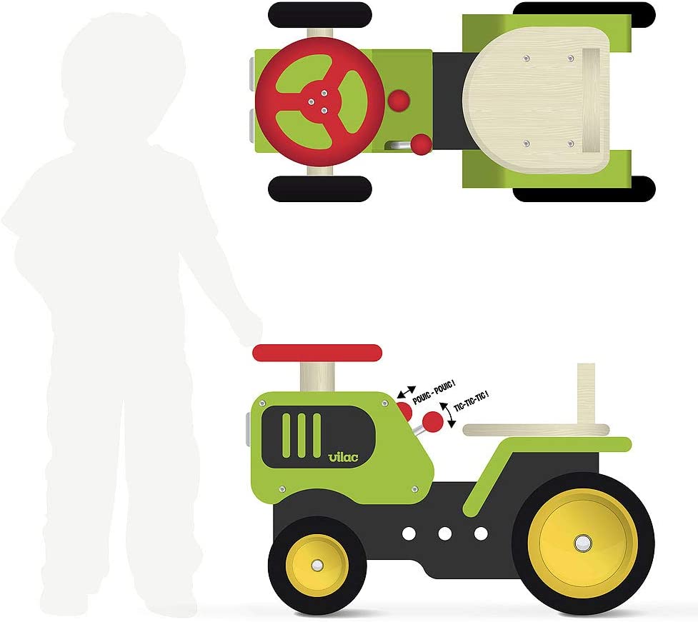 vilac wooden ride on tractor