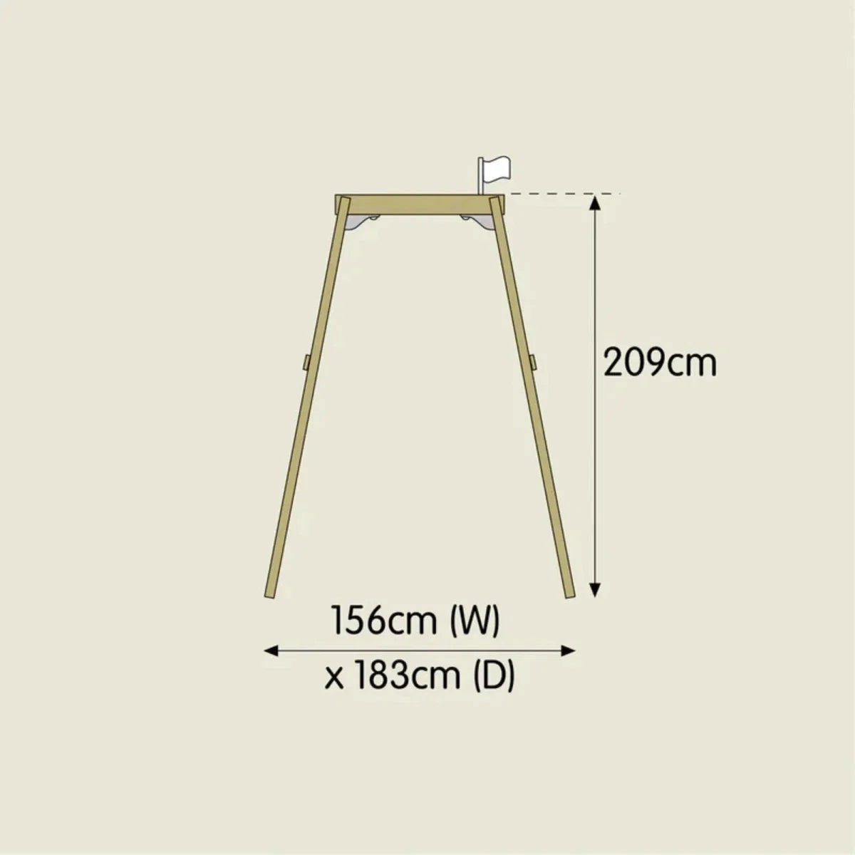 TP Forest Wooden Single Swing with Bluey Quadpod