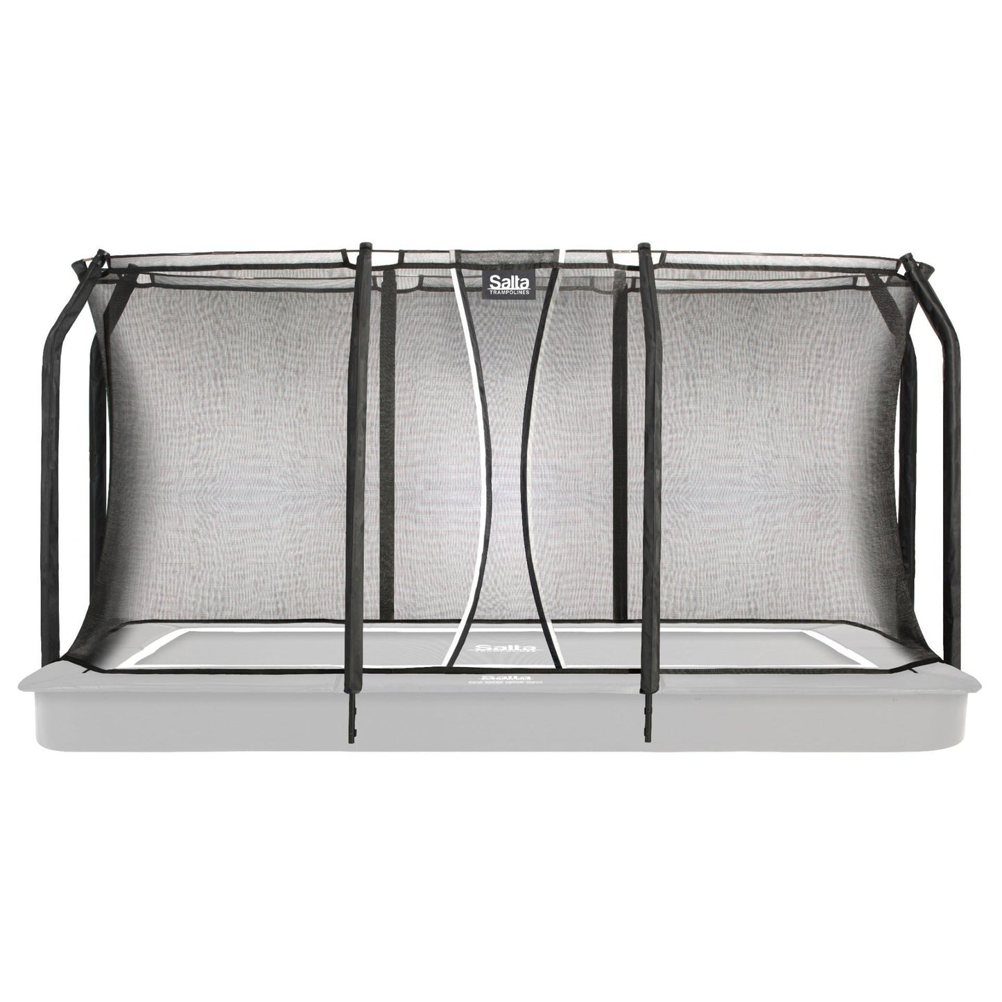 10ft x 7ft Salta Black Royal Baseground Rectangular Trampoline with Enclosure