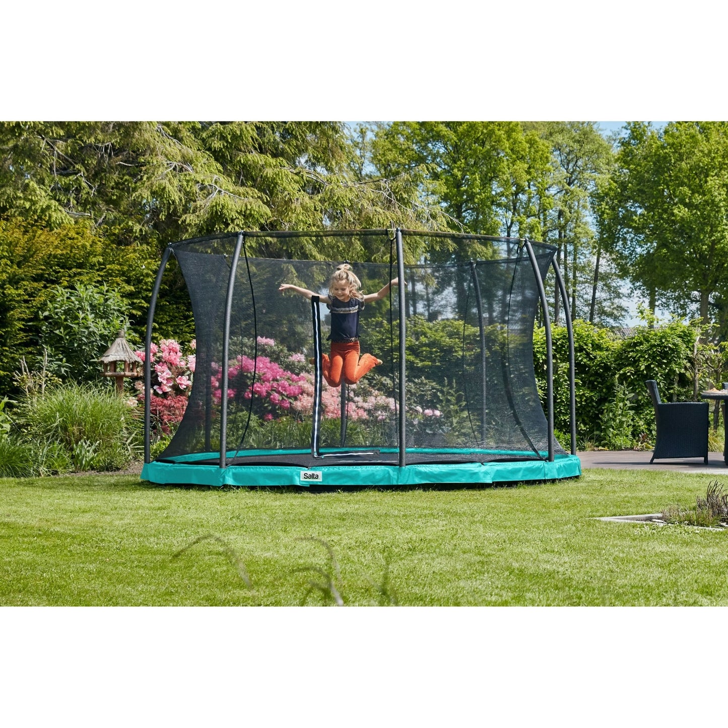 Salta Comfort Edition Inground Round Trampoline With Enclosure