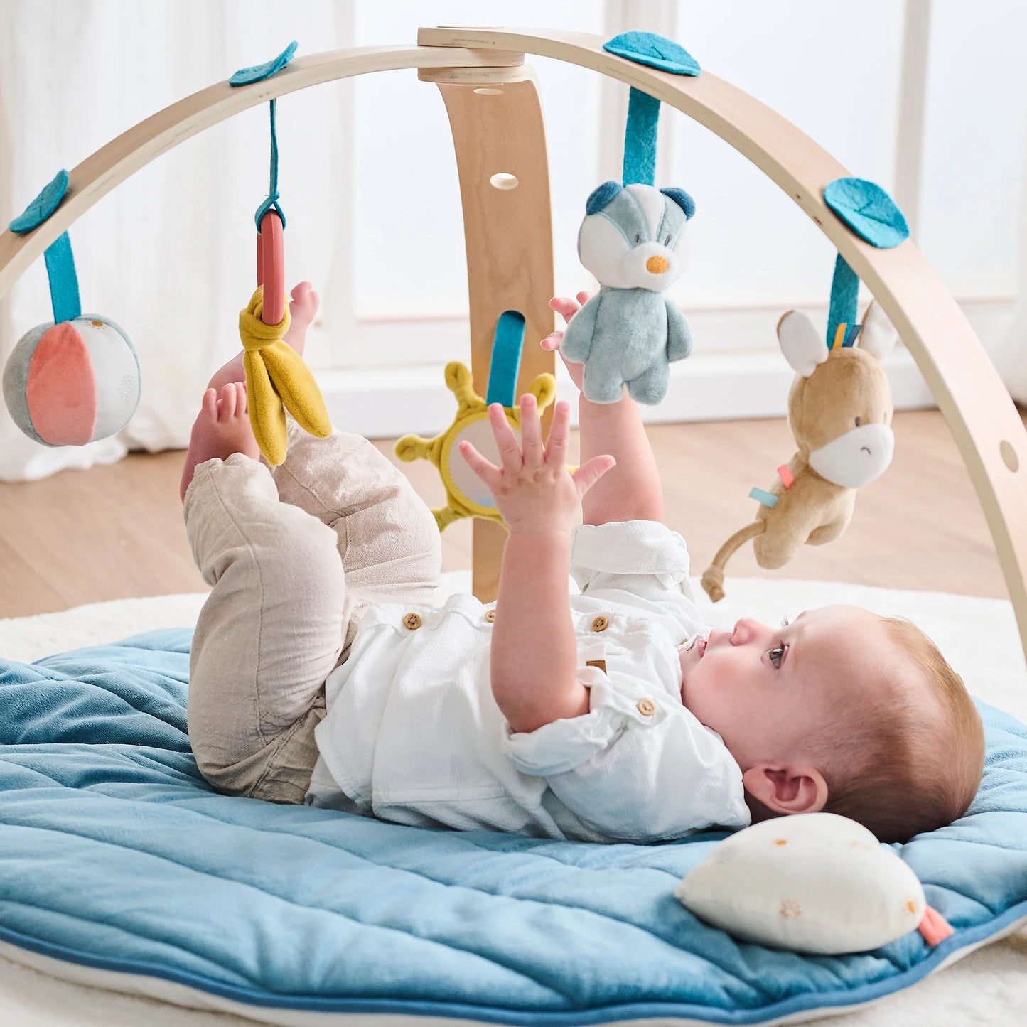 Nattou - Felix and Leo - Playmat With Wooden Arch