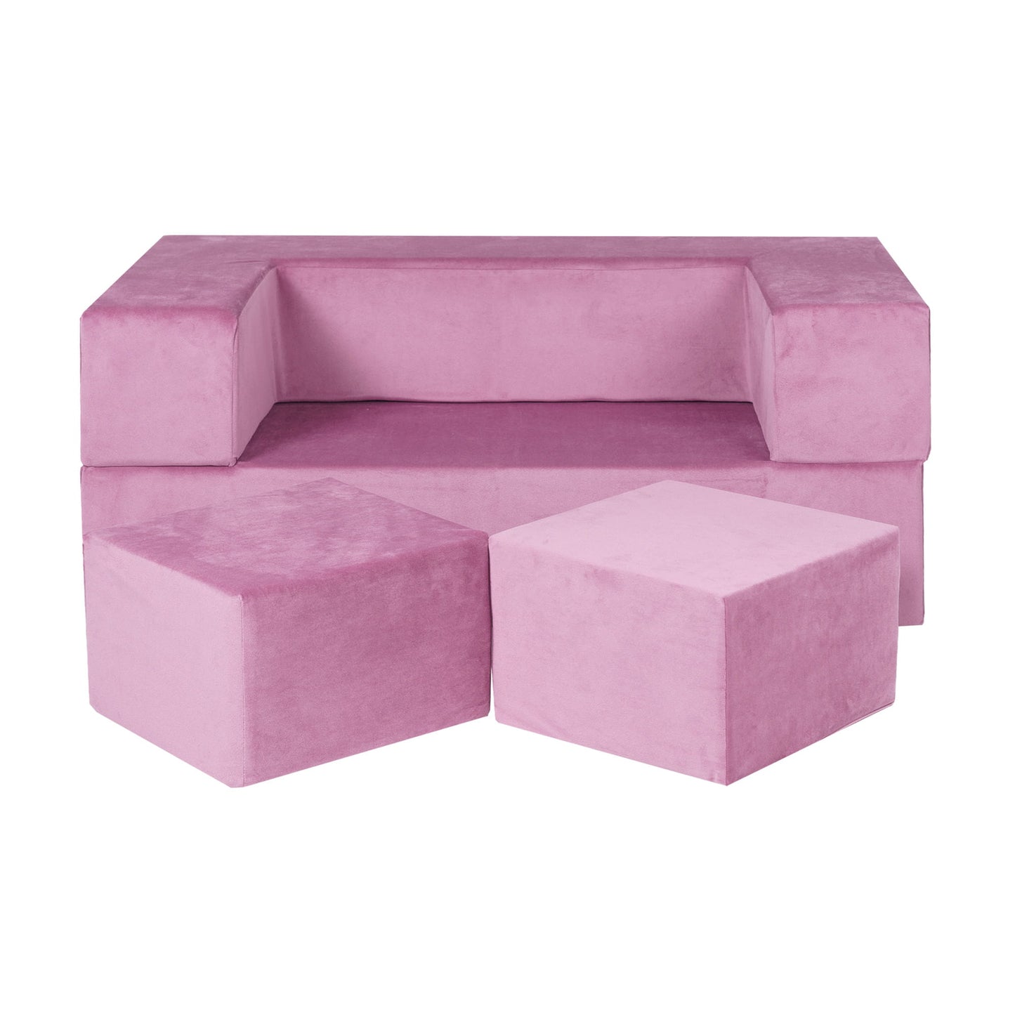 Meow Baby Velvet Childrens Soft Play Sofa Chair & Fold Out Bed