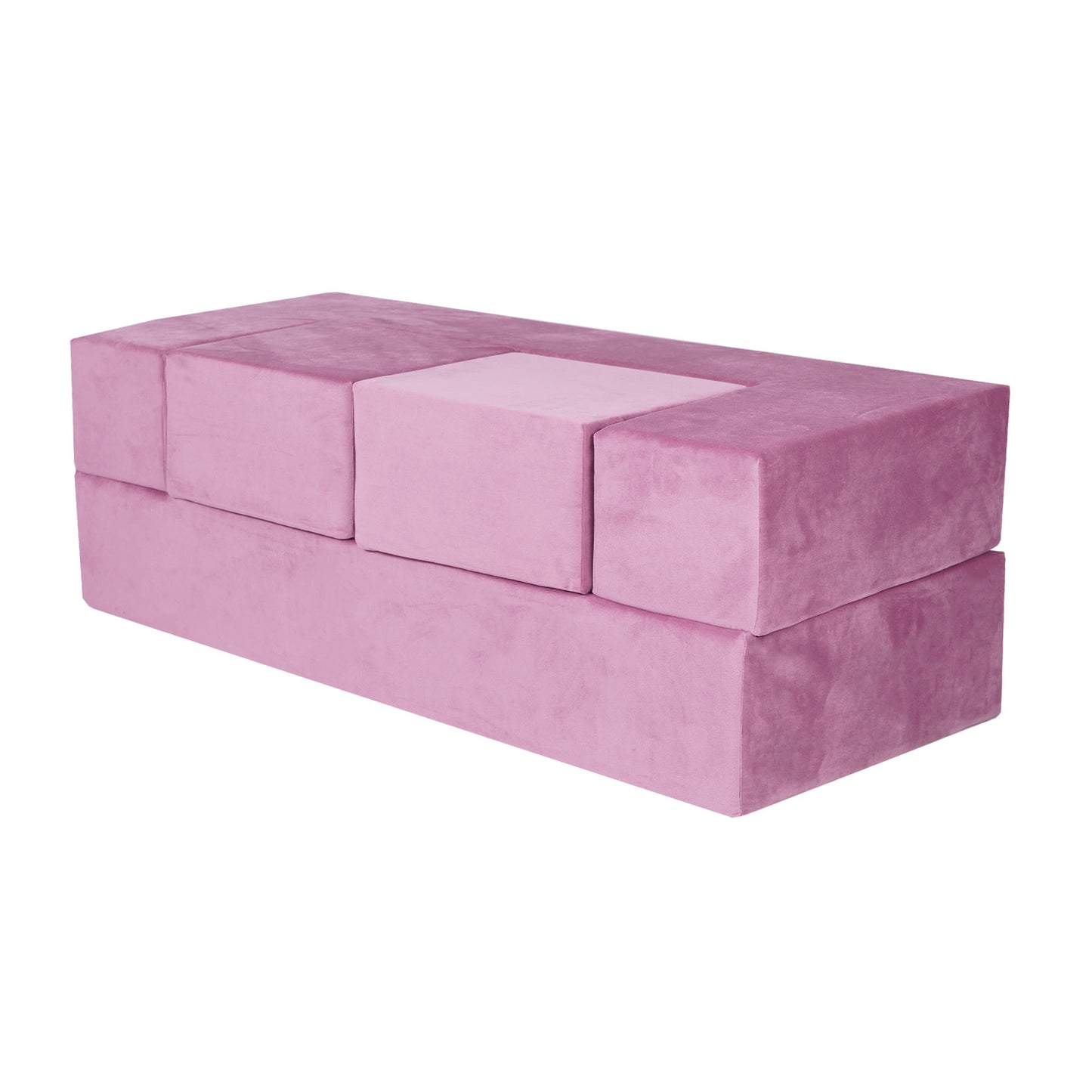 Meow Baby Velvet Childrens Soft Play Sofa Chair & Fold Out Bed