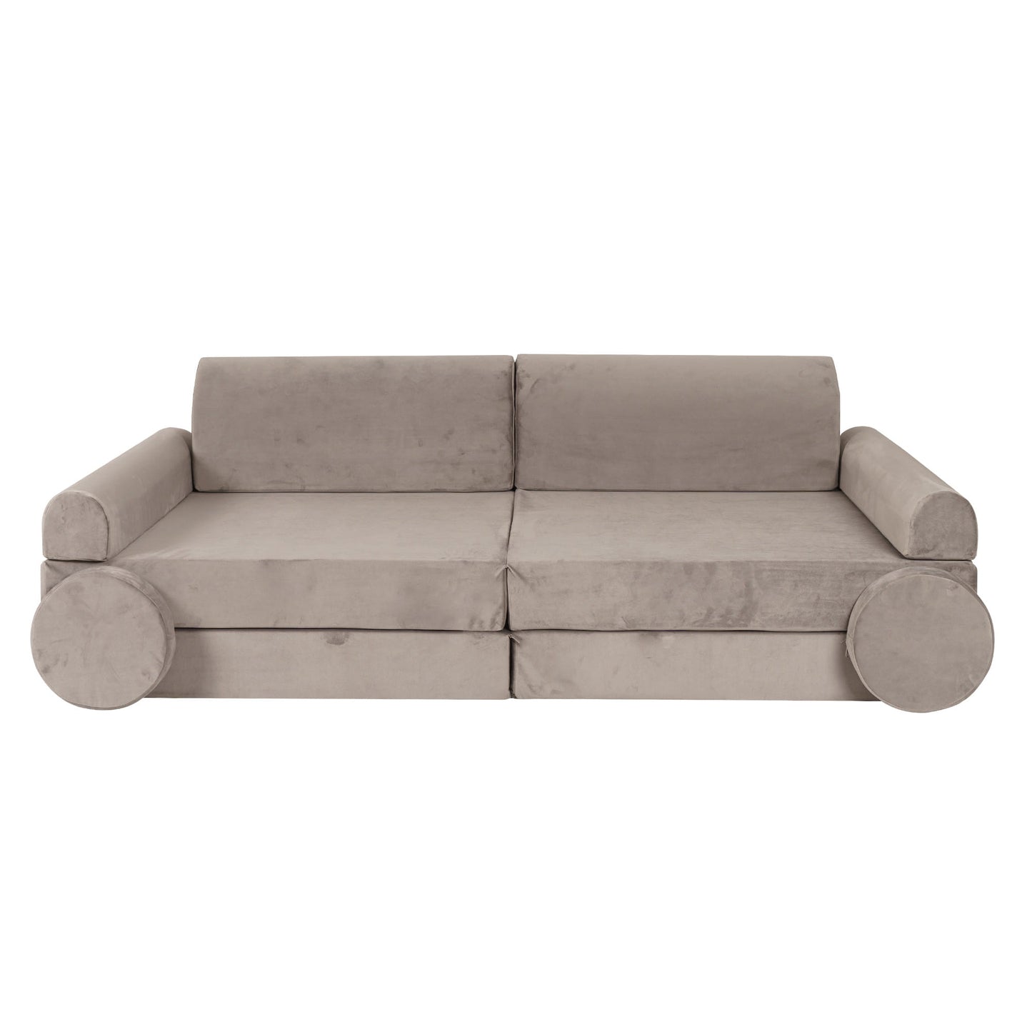 Meow Baby Childrens Premium Velvet Soft Play Sofa & Fold Out Bed