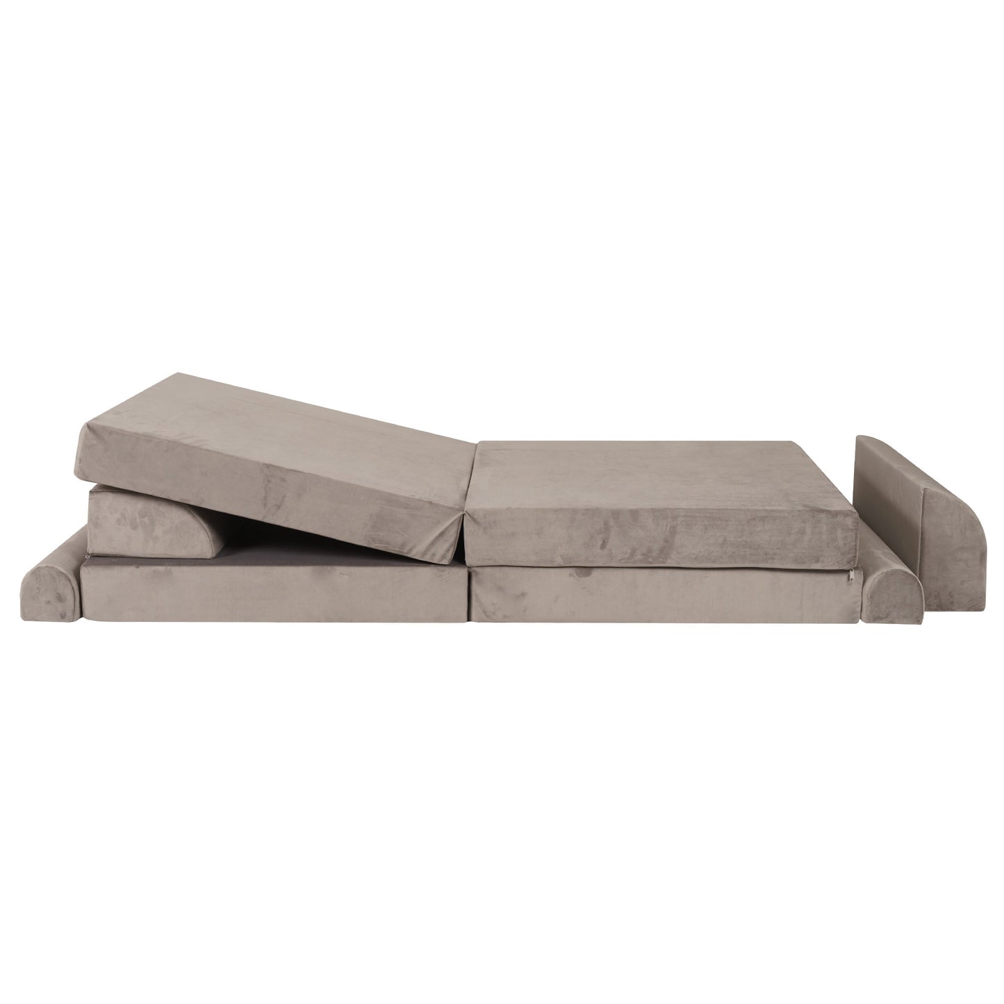 Meow Baby Childrens Premium Velvet Soft Play Sofa & Fold Out Bed
