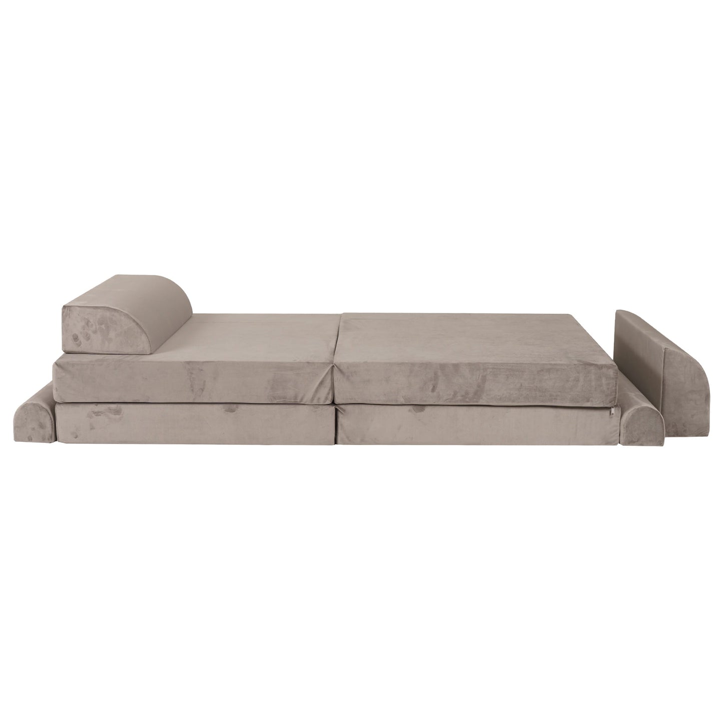 Meow Baby Childrens Premium Velvet Soft Play Sofa & Fold Out Bed