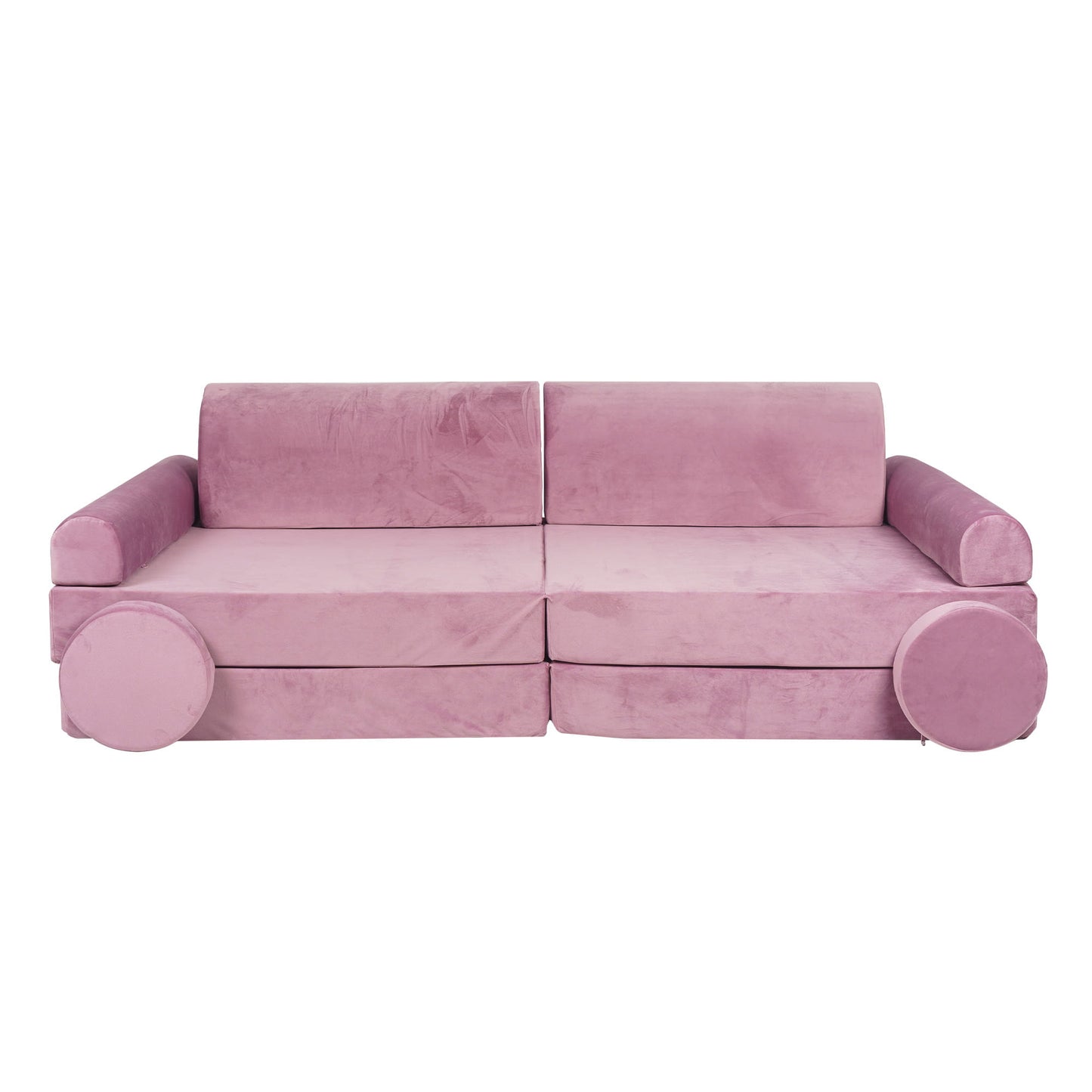 Meow Baby Childrens Premium Velvet Soft Play Sofa & Fold Out Bed