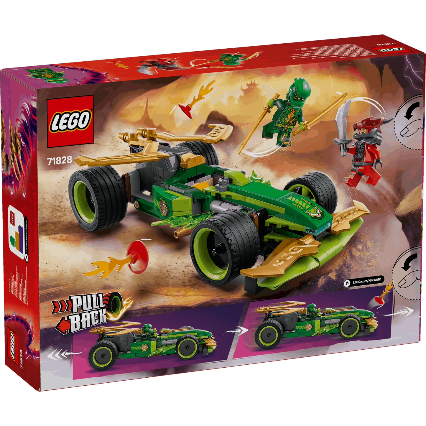 Lego Ninjago 71828 Lloyd's Pull-Back Race Car Playset for Ages 7 & Up