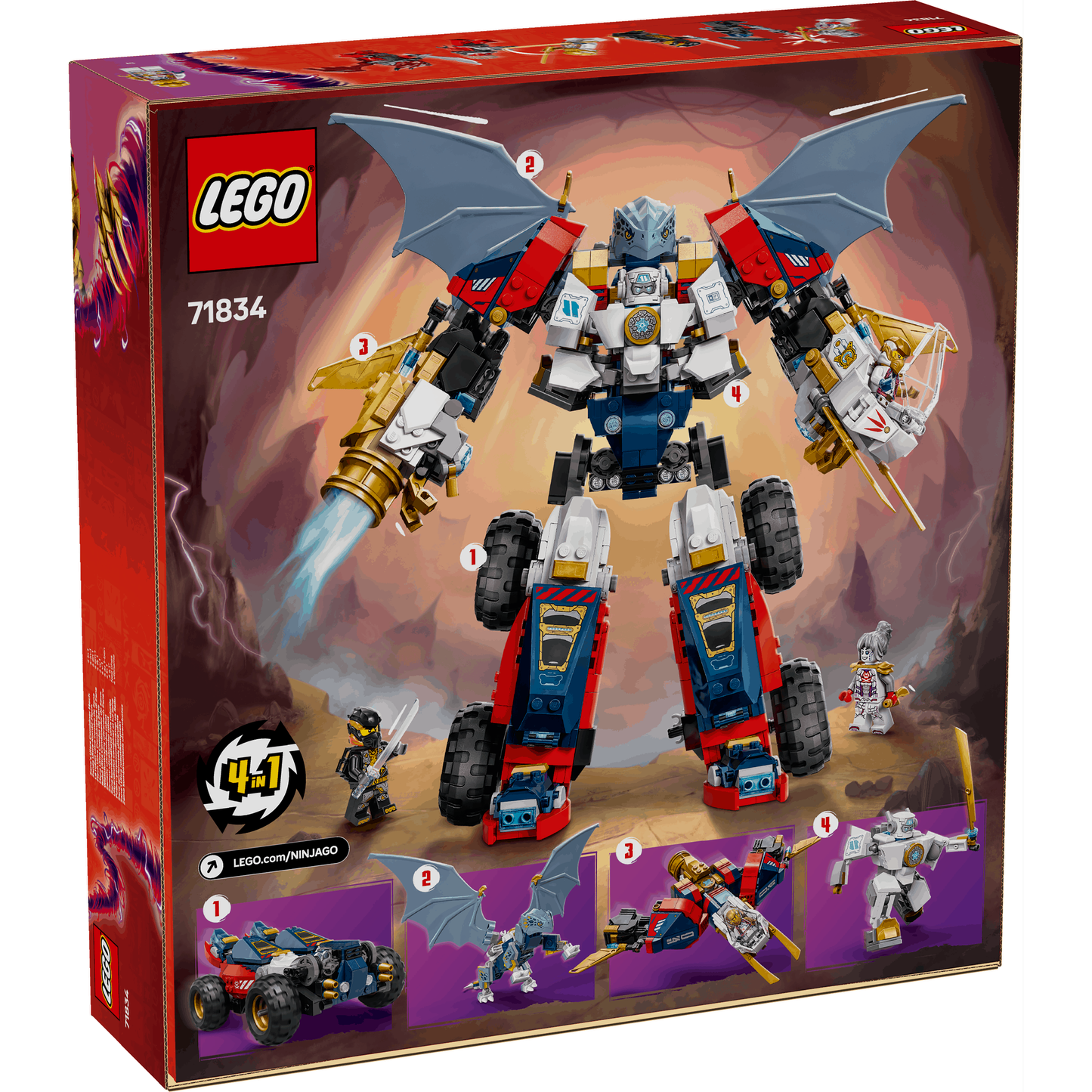 Lego Ninjago 71834 Zane's Ultra Combiner Mech Playset for Ages 9 & Up
