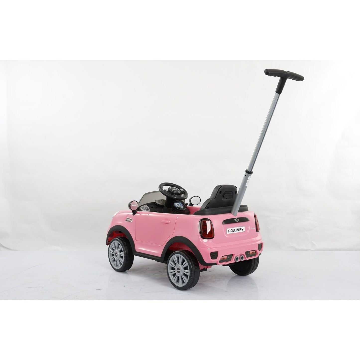 Mini Cooper Play Push Car with Parental Handle - Pink - The Online Toy Shop - Ride On Toy - 4