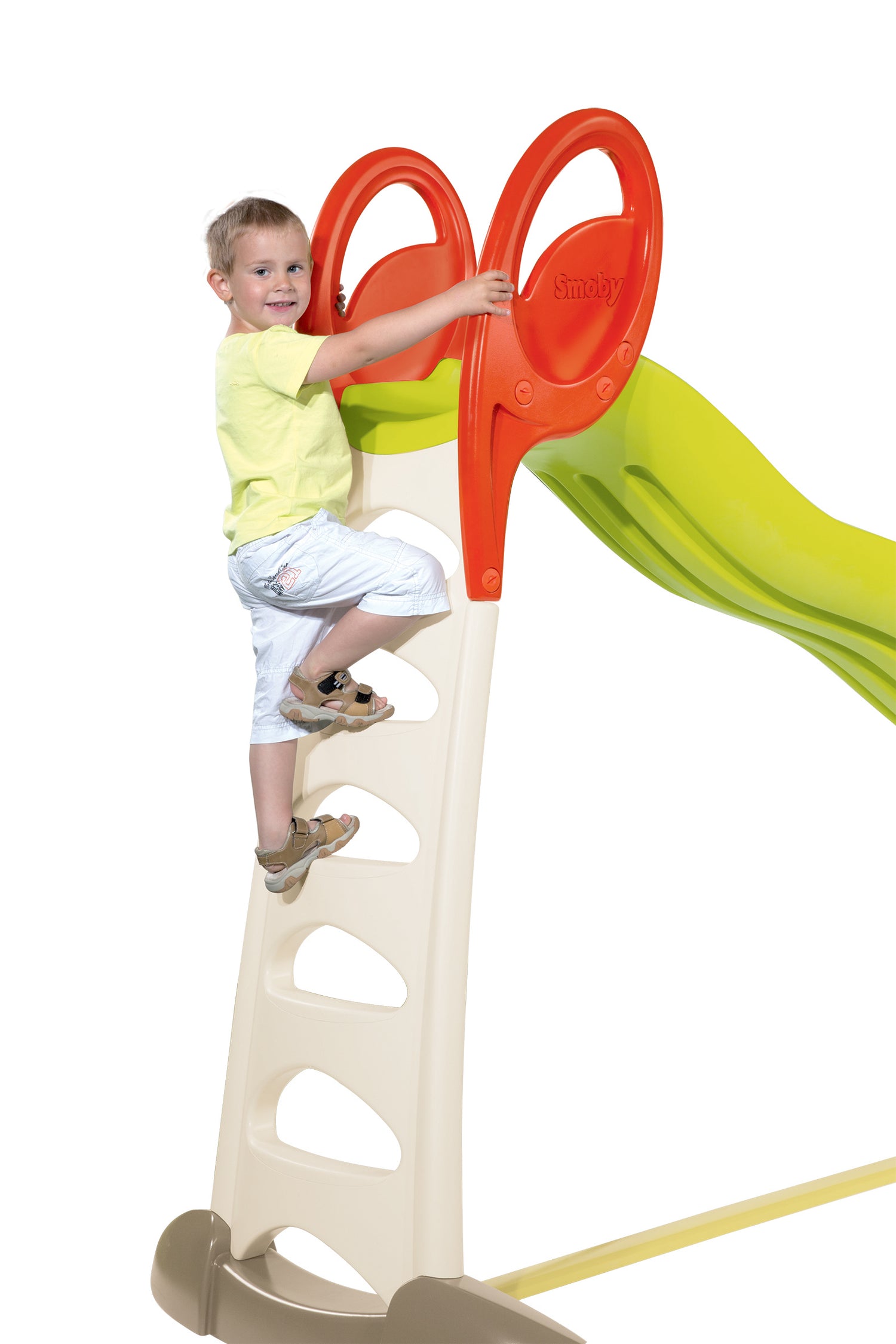 boy climbing smoby megagliss slide