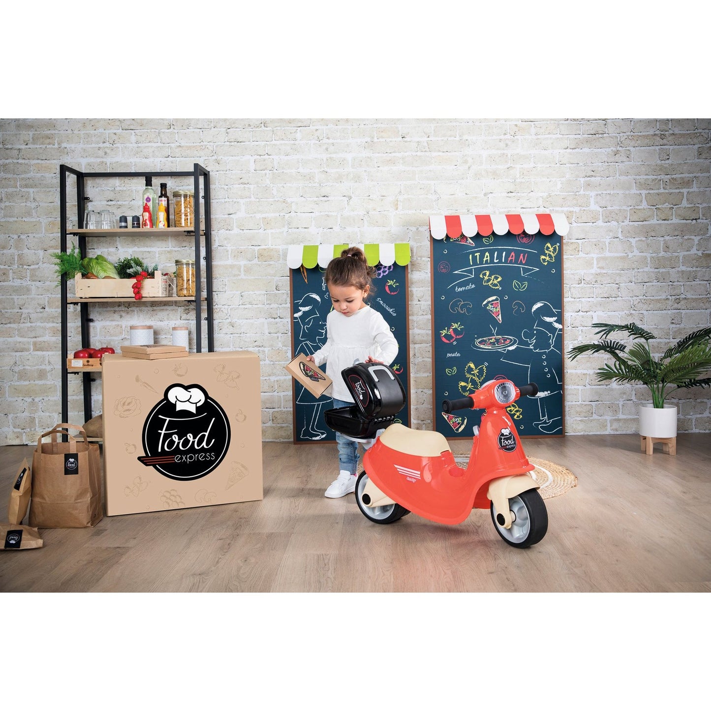 Smoby Food Express Scooter Ride-On - 18 Mths +