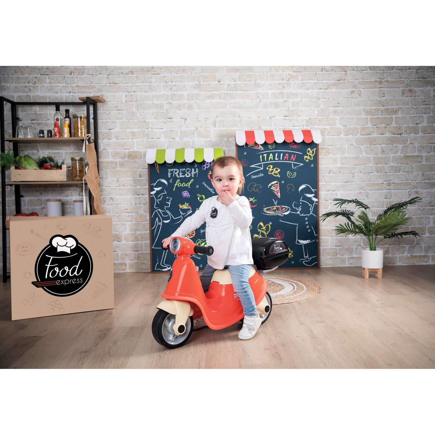 Smoby Food Express Scooter Ride-On - 18 Mths +
