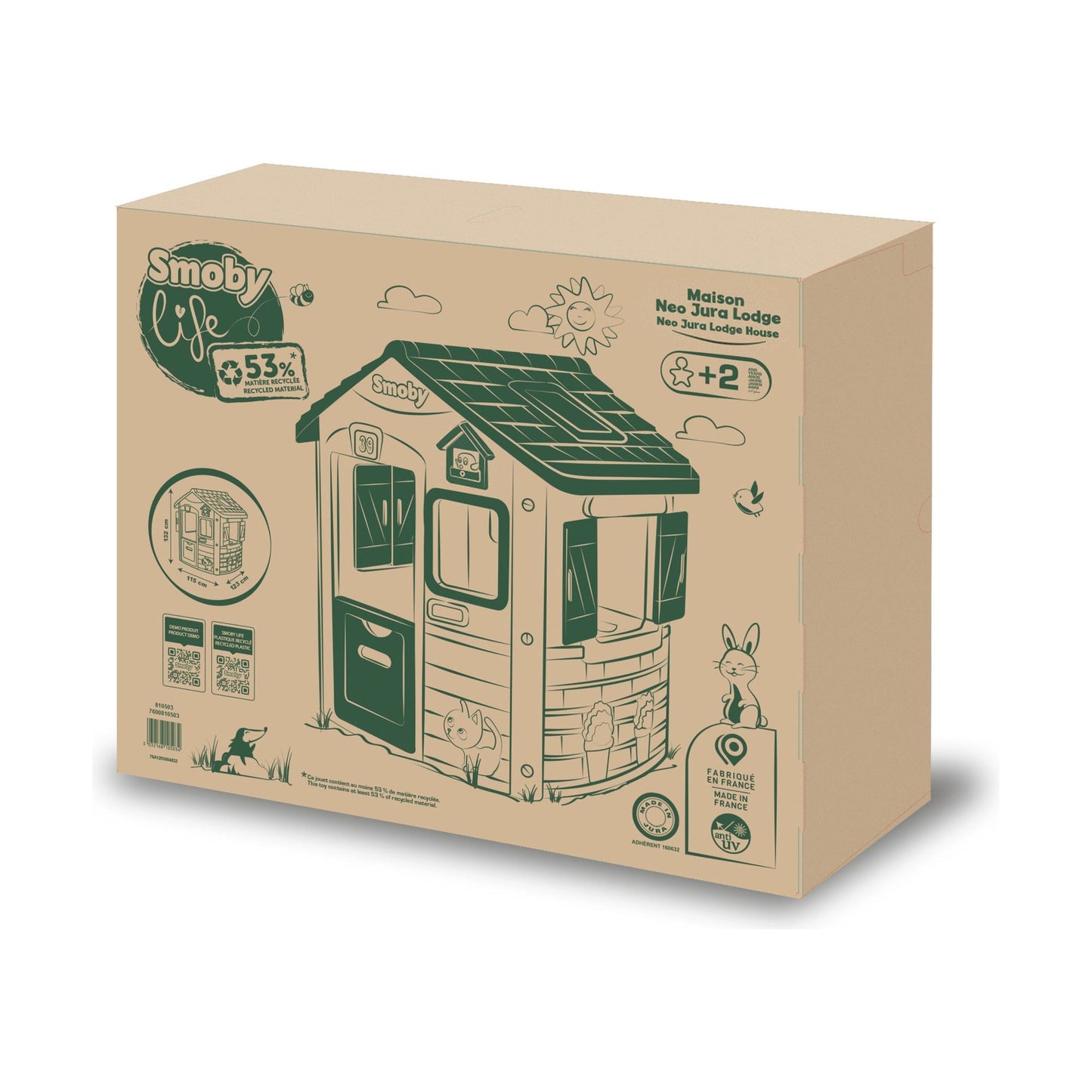 Smoby Life Jura Lodge Playhouse - 2 Years +