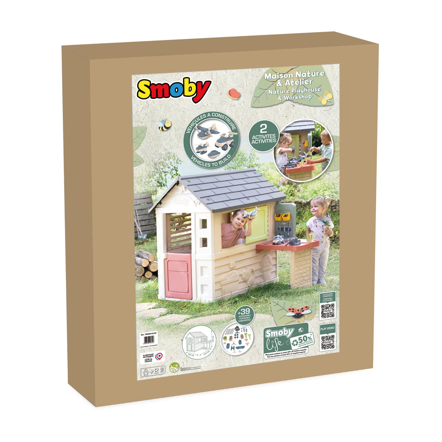 Smoby Life Nature Playhouse & Workshop