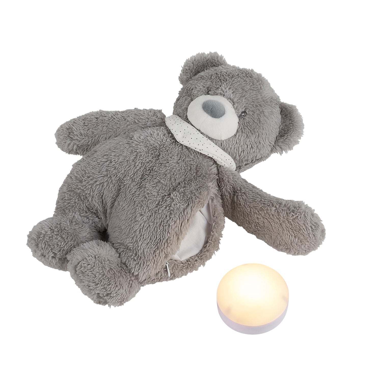 Nattou Sleepy Bear Cuddly Nightlight - Grey