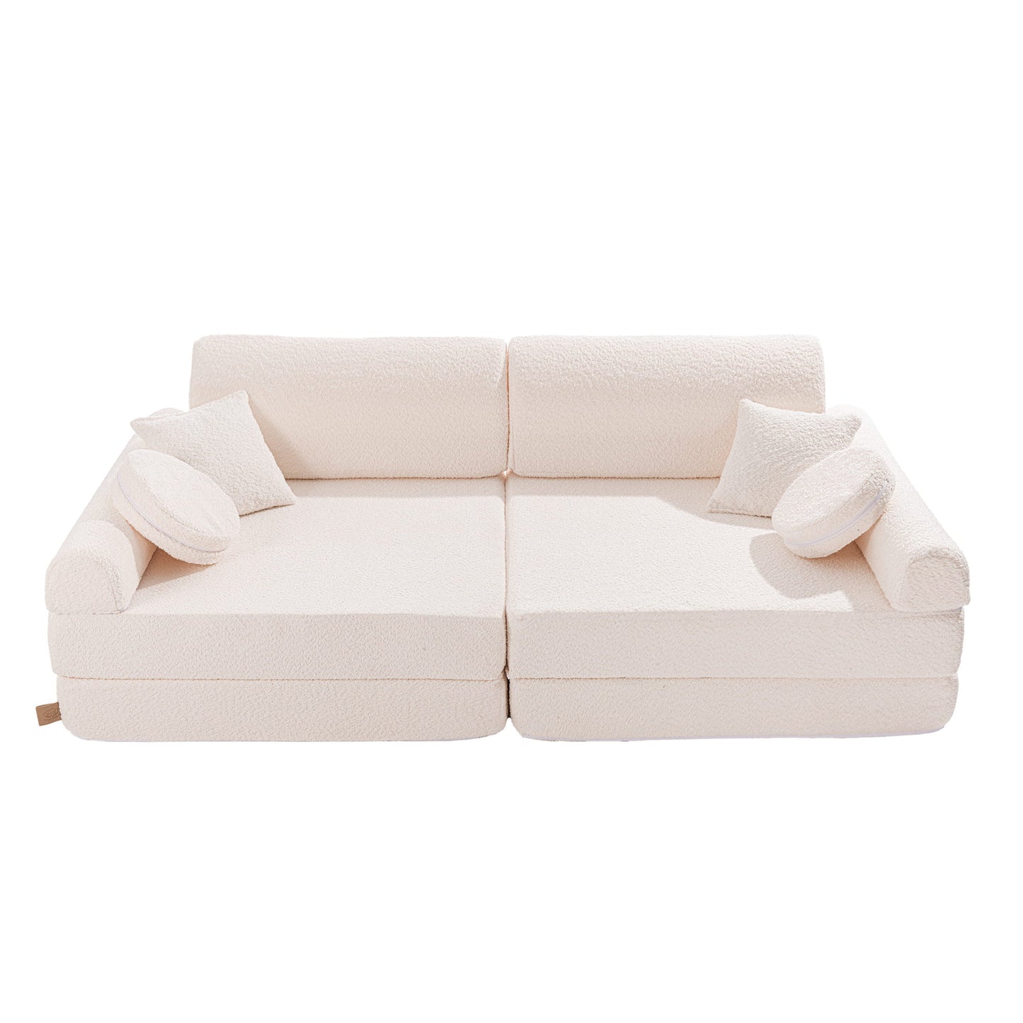 Meow Baby Boucle Childrens Soft Play Sofa & Fold Out Bed