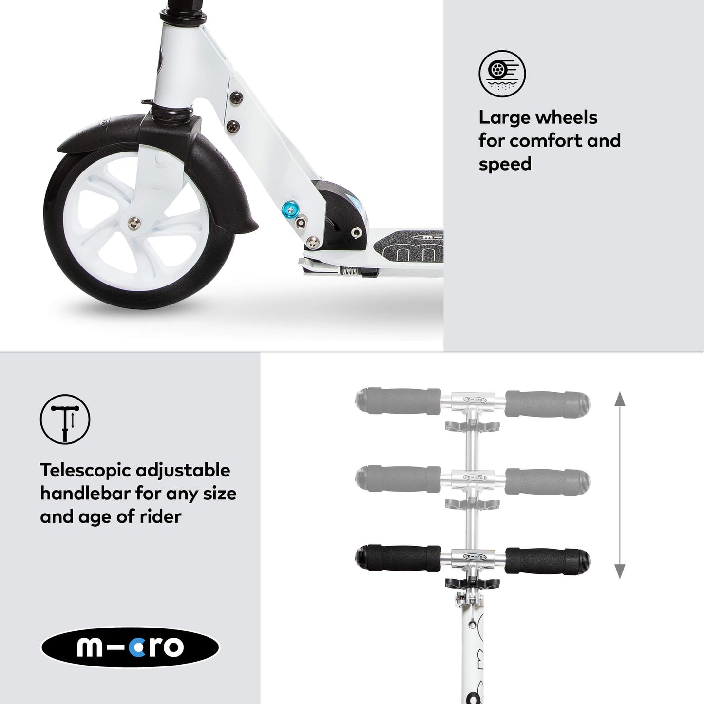 Micro Scooter Classic White
