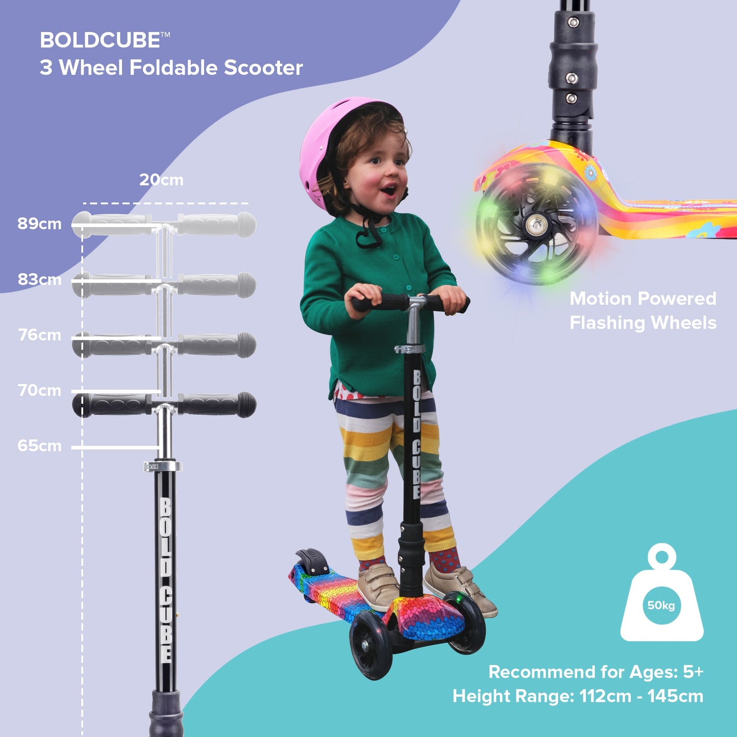 BOLDCUBE Unicorn Land - Big 3 Wheel Scooter
