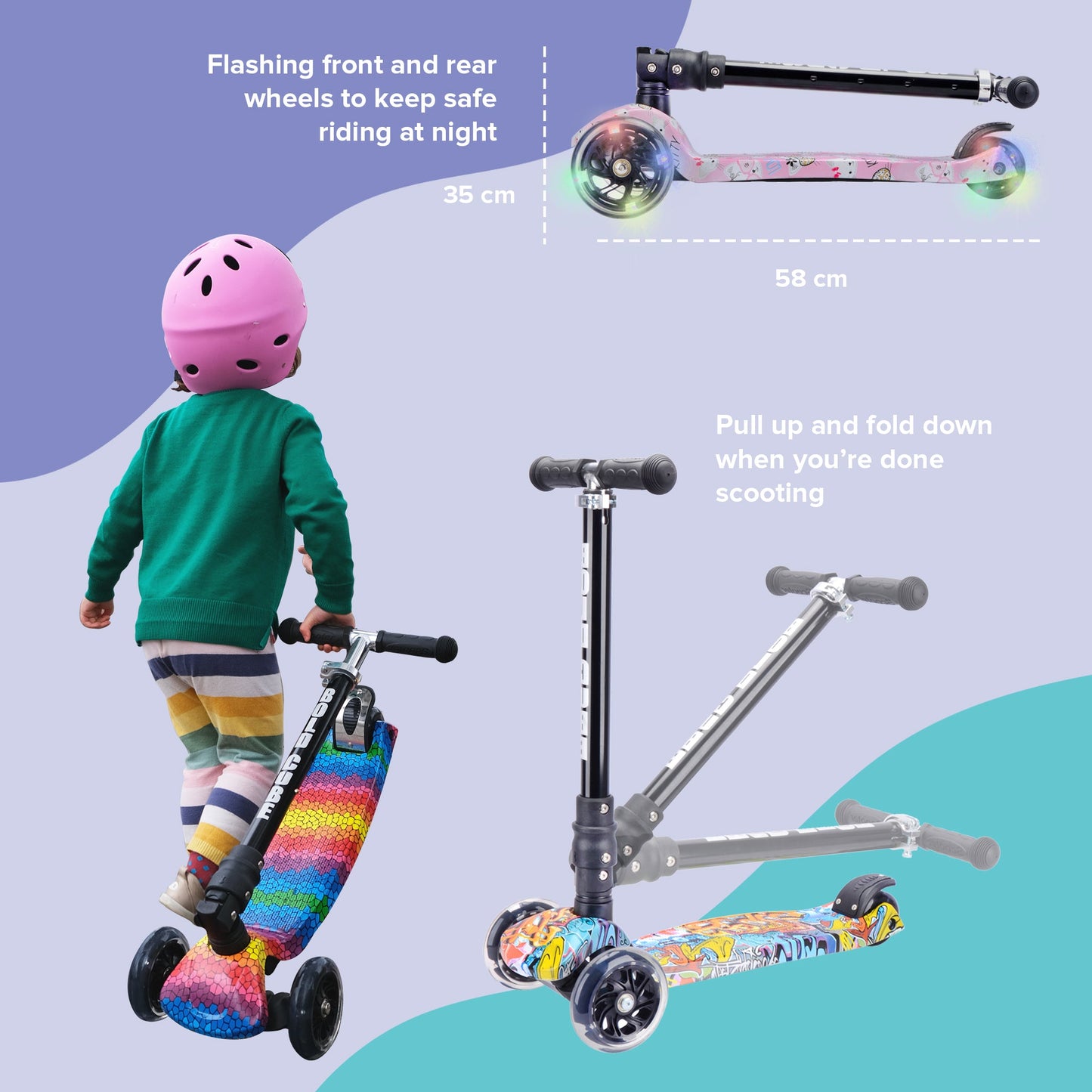 BOLDCUBE Unicorn Land - Big 3 Wheel Scooter
