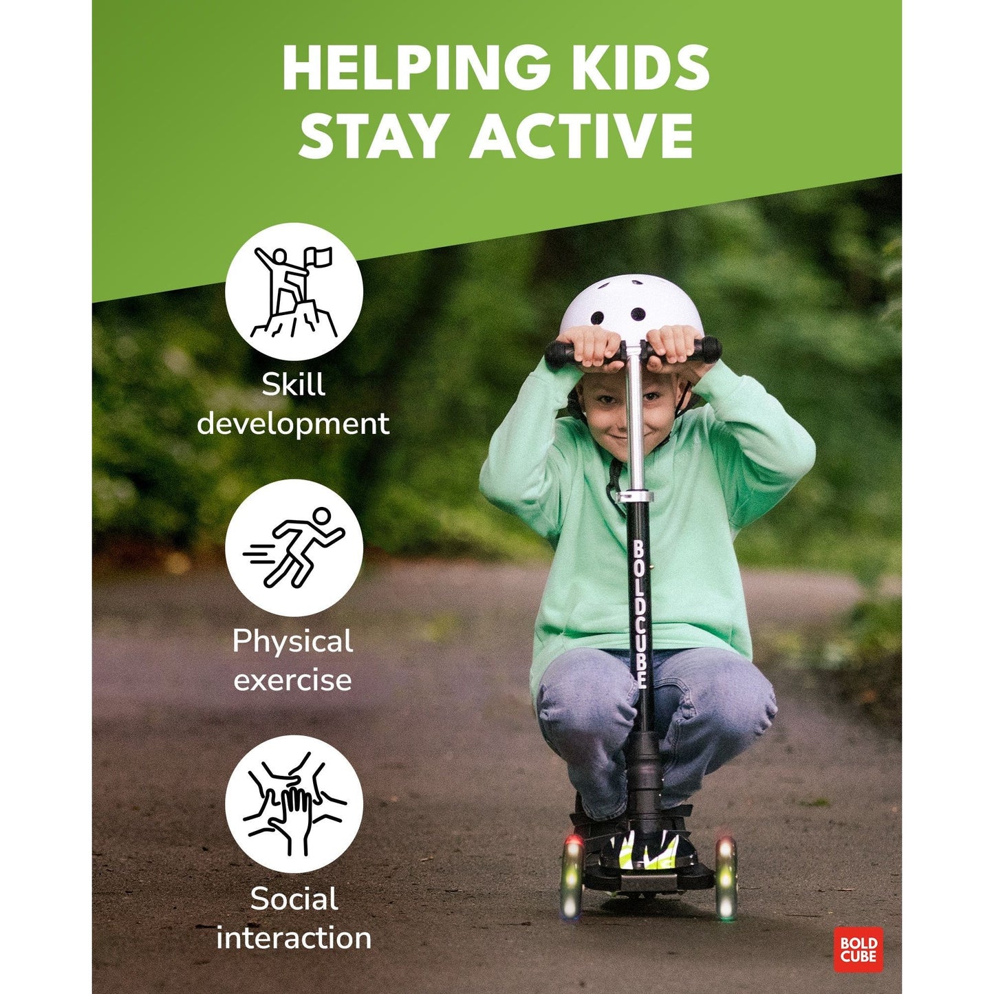 Swift Green - Big 3 Wheel Scooter