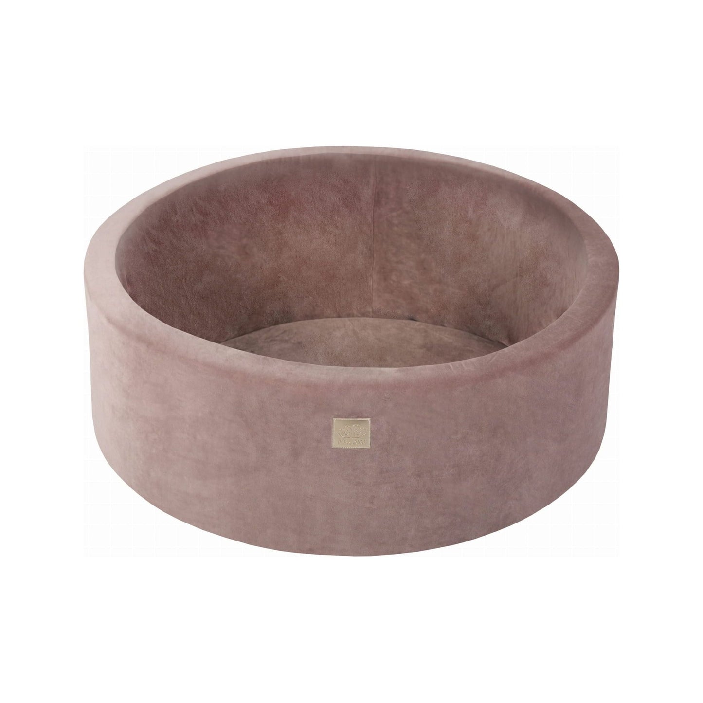 Taupe Velvet Round Foam Ball Pit - Select Your Own Balls